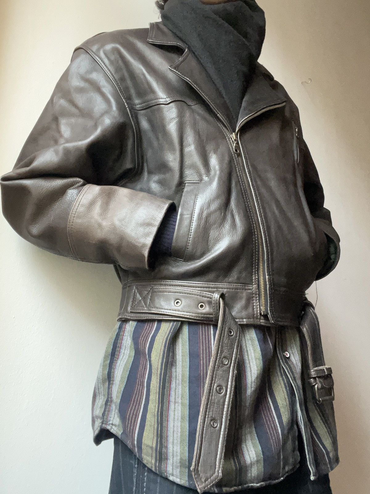 Vintage Vintage Leather Biker Jacket Size US XL / EU 56 / 4 - 2 Thumbnail