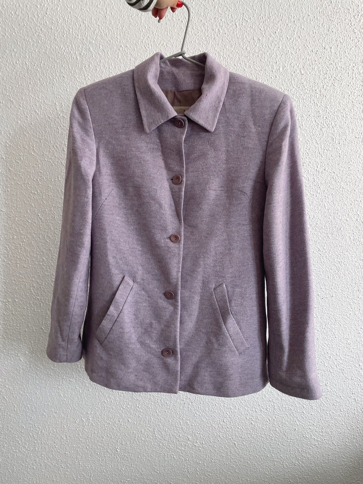 Designer × Vintage Vintage lilac jacket: Viscose, wool and silk Size XS / US 0-2 / IT 36-38 - 3 Thumbnail