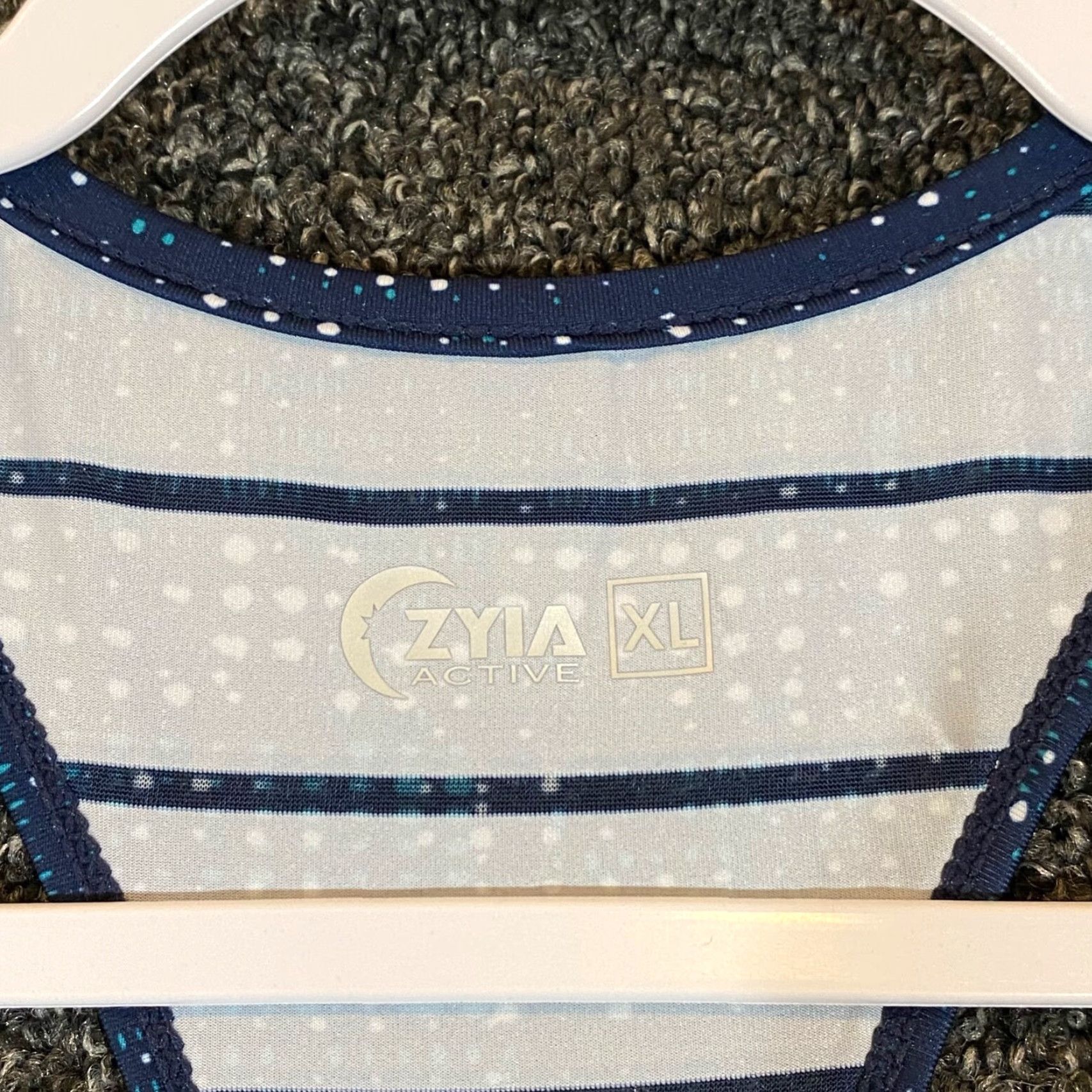 Vintage Zyia Active Womens XL Blue White Tank Top Sleeveless Lightweight Workout Size XL / US 12-14 / IT 48-50 - 2 Thumbnail