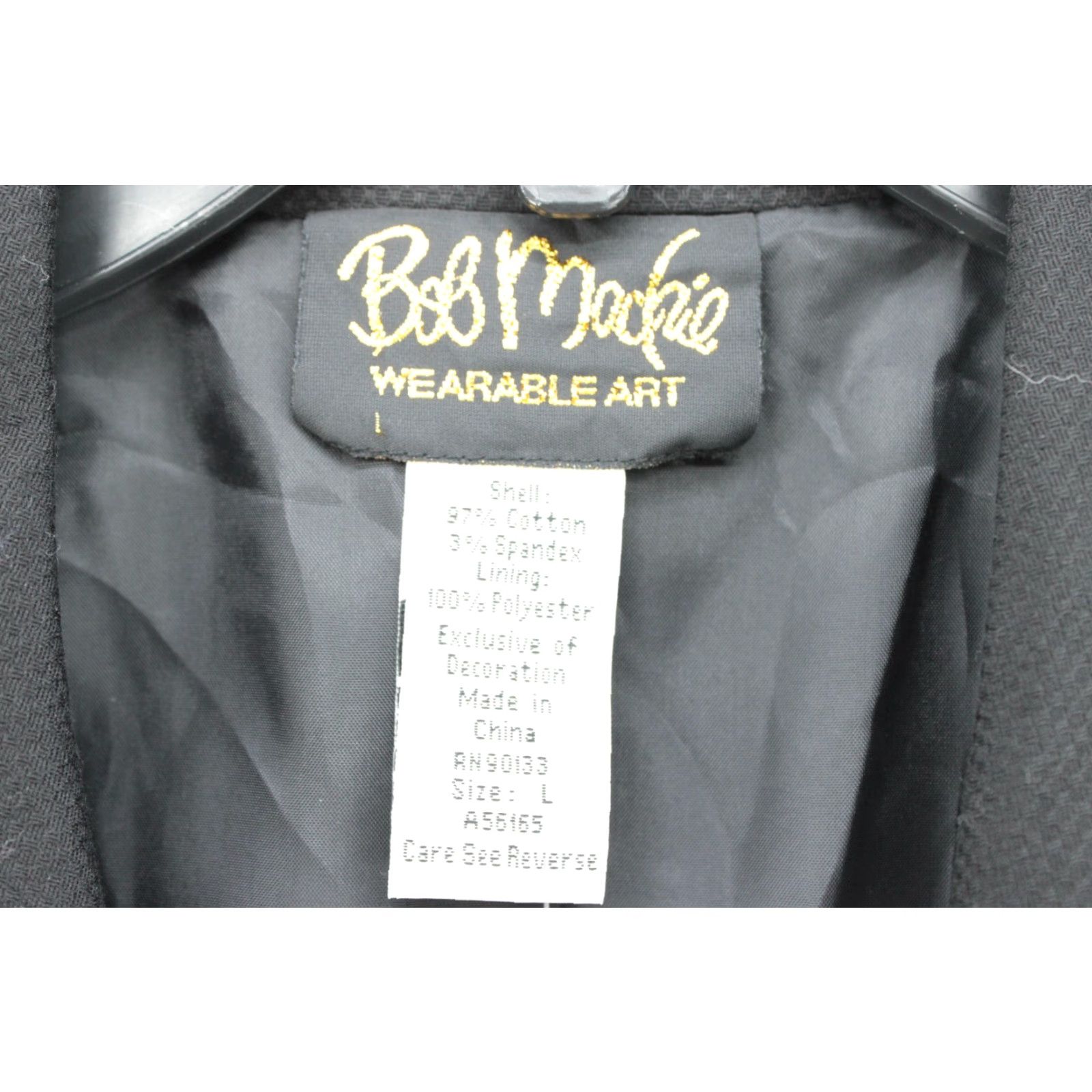 Bob Mackie VINTAGE Bob Mackie Wearable Art Womens Jacket L Black Geometric Embroidered Modern Vintage 90s Style Accessories Womens Size L / US 10 / IT 46 - 5 Thumbnail