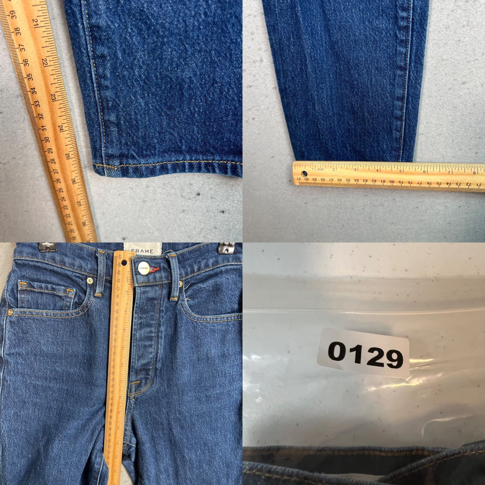 Frame VINTAGE FRAME High-Rise Skinny Jeans Womens Size 25 Dark Blue Denim Size 42" / US 20 - 8 Thumbnail