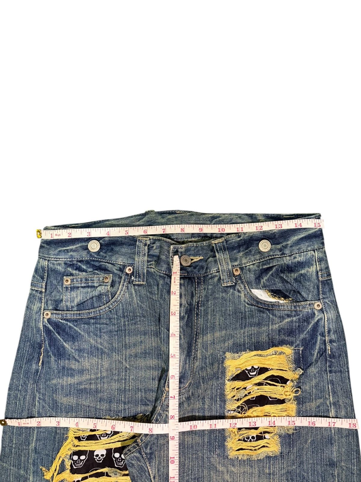 Junya Watanabe Vintage Japanese Brand Buckle Back Patch Distress Loose Jean Size 30" / US 8 / IT 44 - 6 Thumbnail