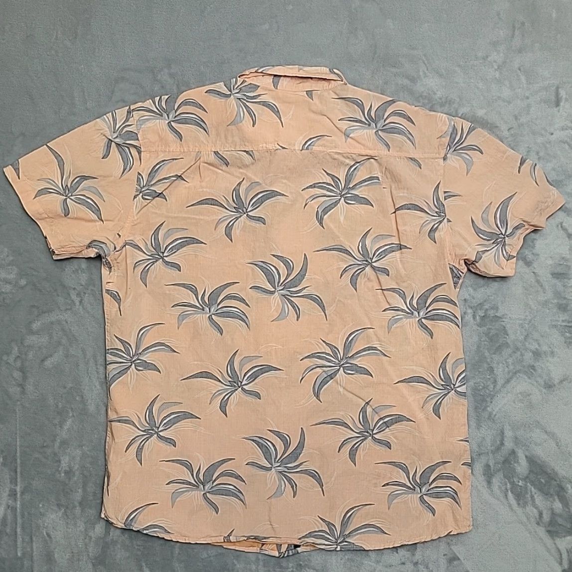 O'Neill VINTAGE ONeill Shirt Mens Large Peach Palm Print Rayon Cotton Blend Surf Aloha Casual Size US L / EU 52-54 / 3 - 6 Thumbnail