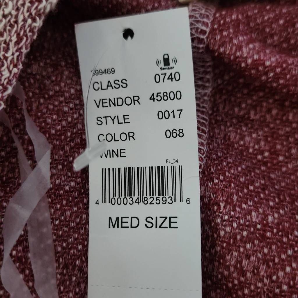 size? LA Hearts Women's Size Medium Wine Cream Open Front Kimono C Size M / US 6-8 / IT 42-44 - 3 Thumbnail