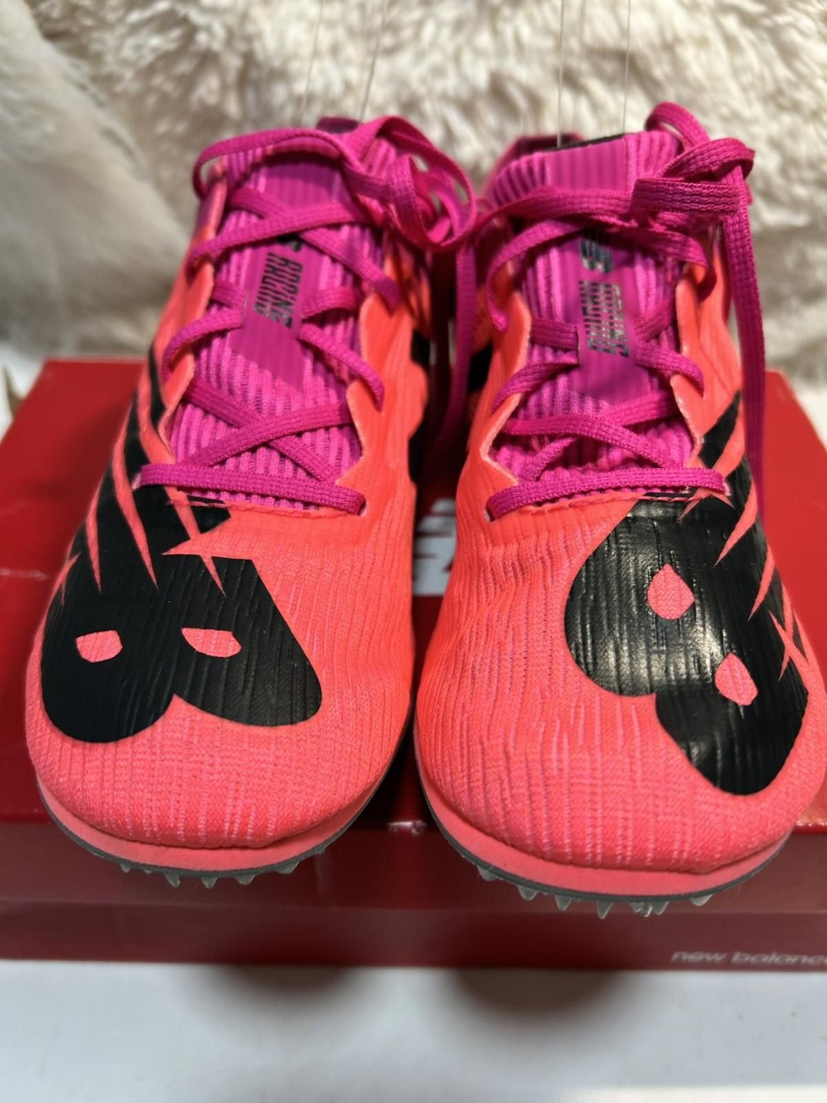 New Balance New Balance MD500 Track Spikes Sz 8 Pink Black Sprint Shoes Size ONE SIZE - 5 Thumbnail