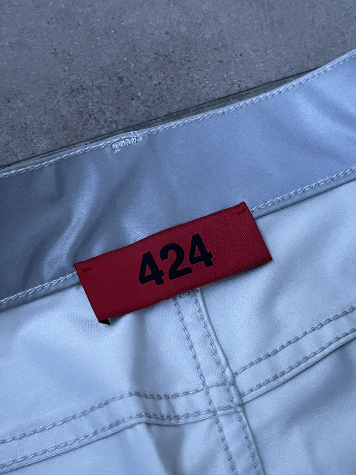 424 !DS! SS23 424 On Fairfax Reflective Grey Metallic Trousers Size US 32 / EU 48 - 18 Thumbnail