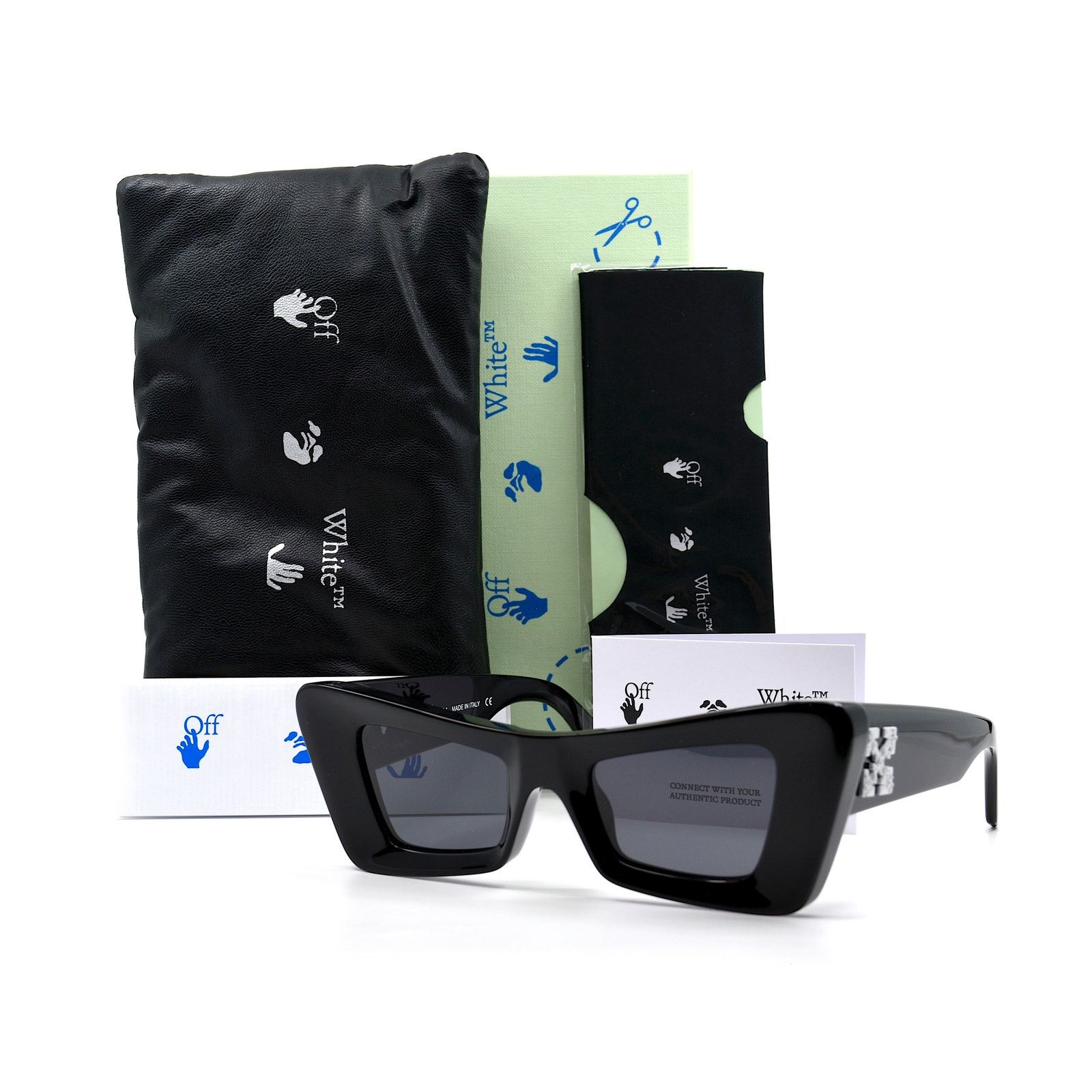 Off-White NEW! OFF-WHITE ACCRA OER1027 1007 BLACK GREY SUNGLASSES Size ONE SIZE - 3 Thumbnail