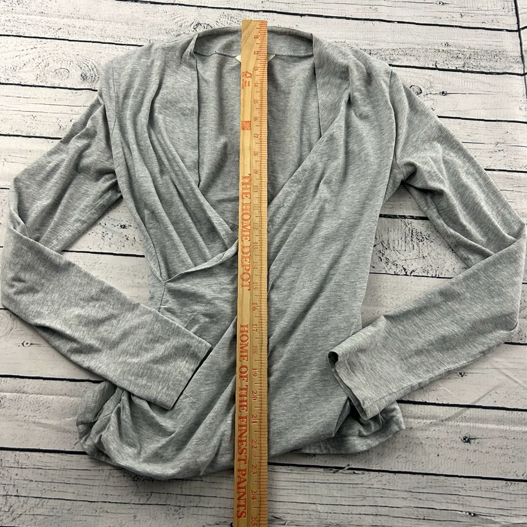 Vintage Sundance Gray Cross Front Long Sleeve Blouse Women's Small Size S / US 4 / IT 40 - 3 Thumbnail