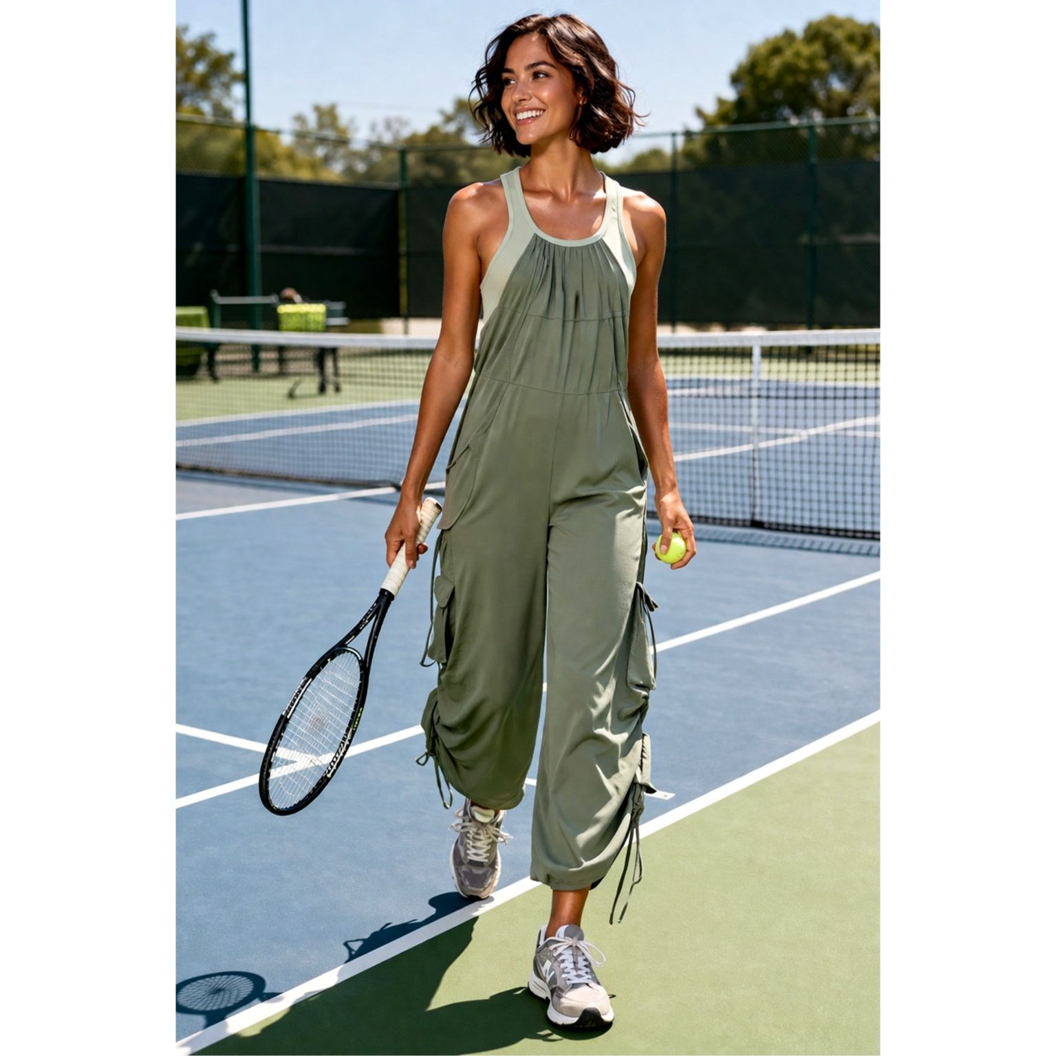 Free People Free People Pathfinder One Piece Jumpsuit Cactus/Fern M Size 29" - 1 Thumbnail