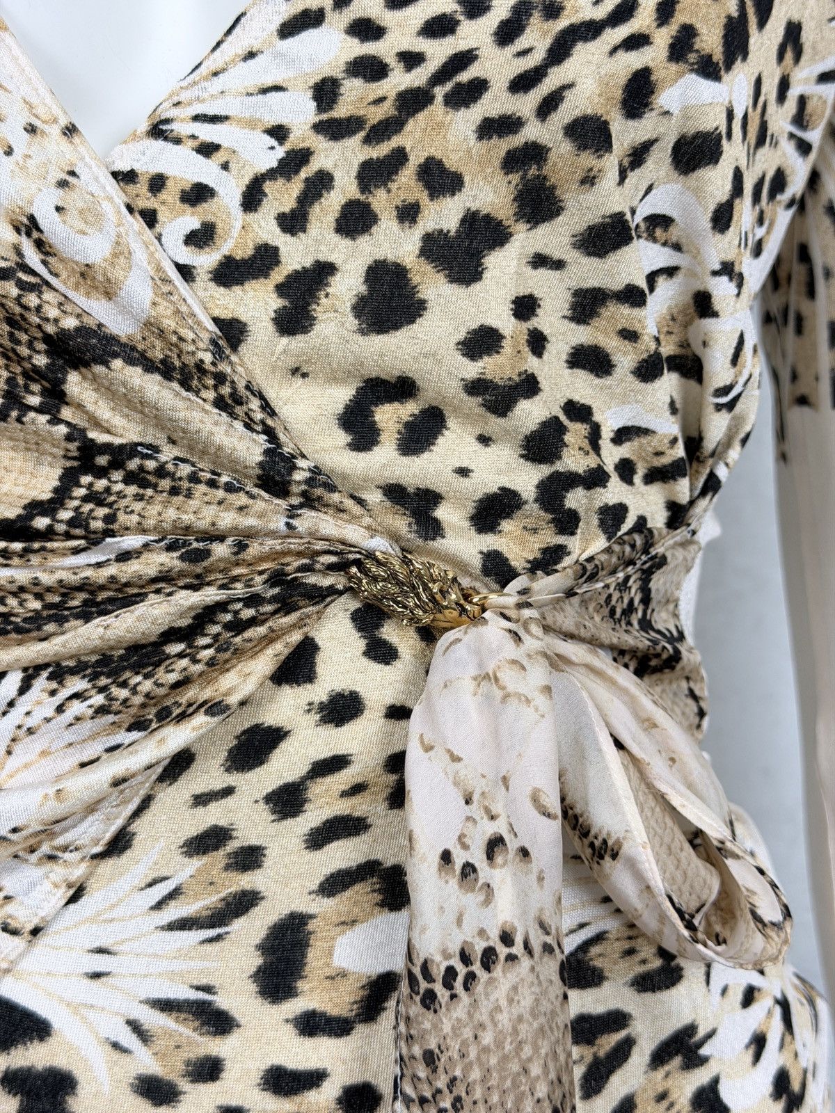 Roberto Cavalli Roberto Cavalli S/S2006 Wraparound Leopard Cardigan Top Size M / US 6-8 / IT 42-44 - 4 Thumbnail