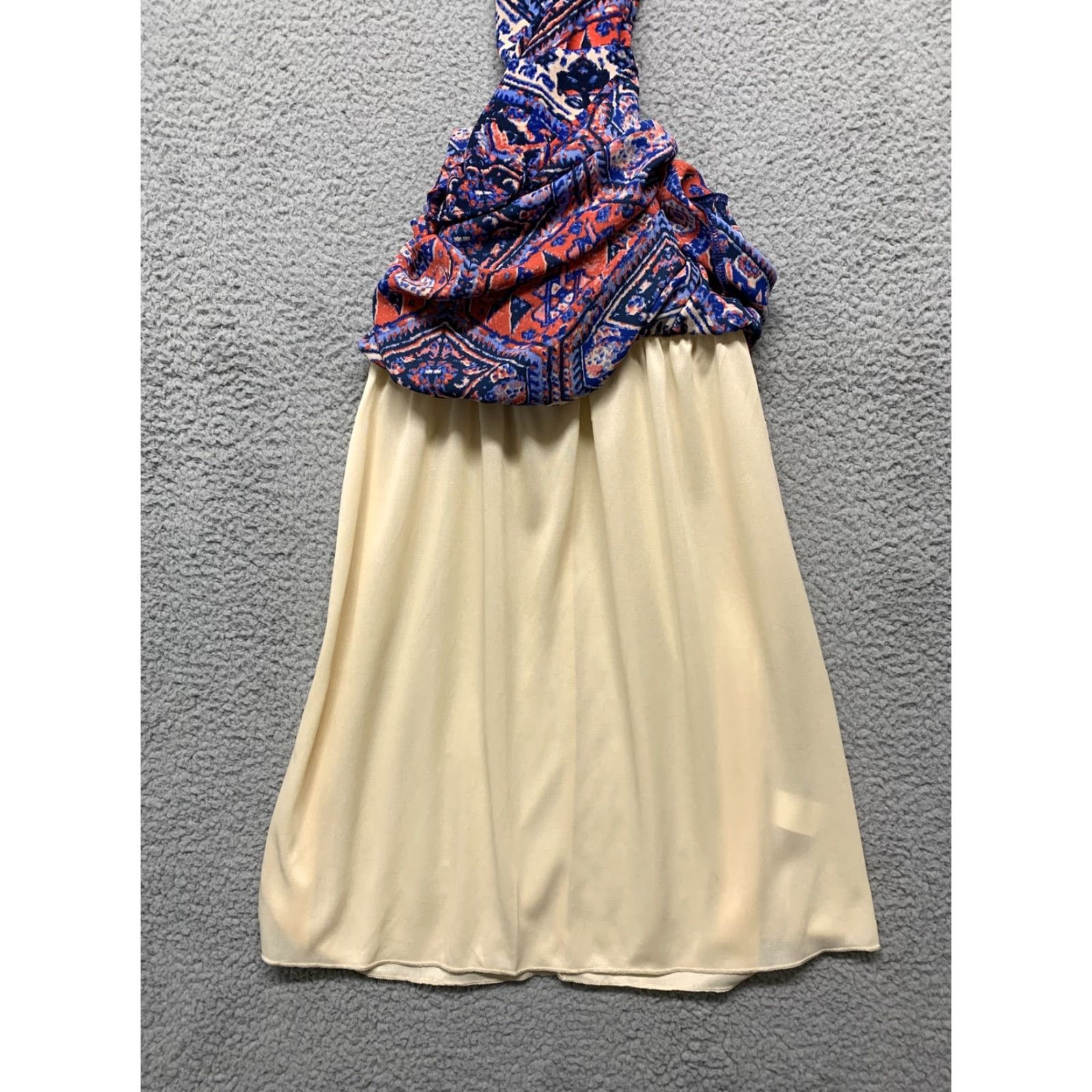 Vintage Everly Dress NWT Womens S Red Blue Ivory Spaghetti Strap Lined Elastic Waist Knee Length USA Sundress Vintage: No Size S / US 4 / IT 40 - 7 Thumbnail