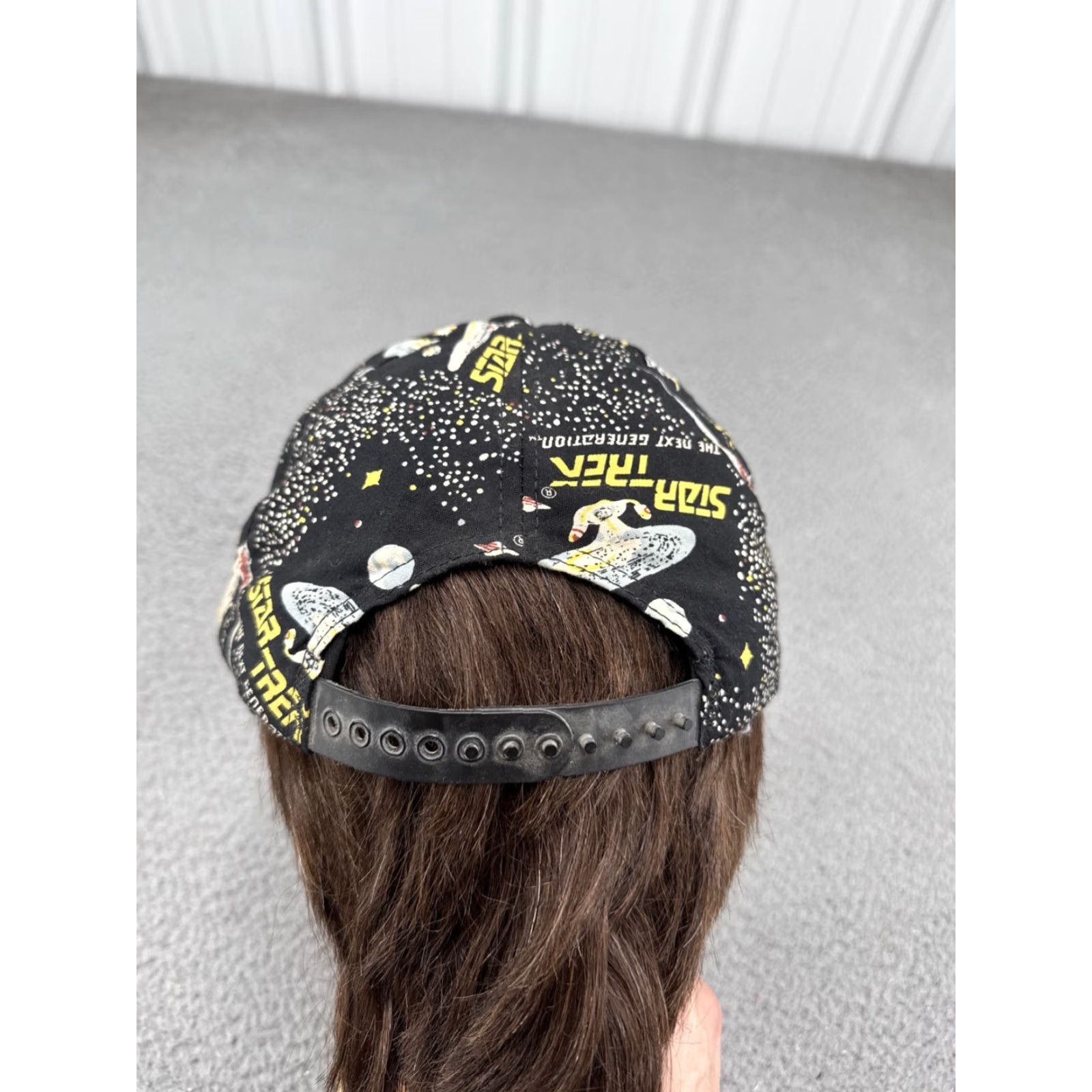 Vintage VINTAGE Star Trek AOP Hat Cap Marlin Tease USA Black Snapback One Size Unisex Adults Cotton Adjustable Men Women Size ONE SIZE - 4 Thumbnail