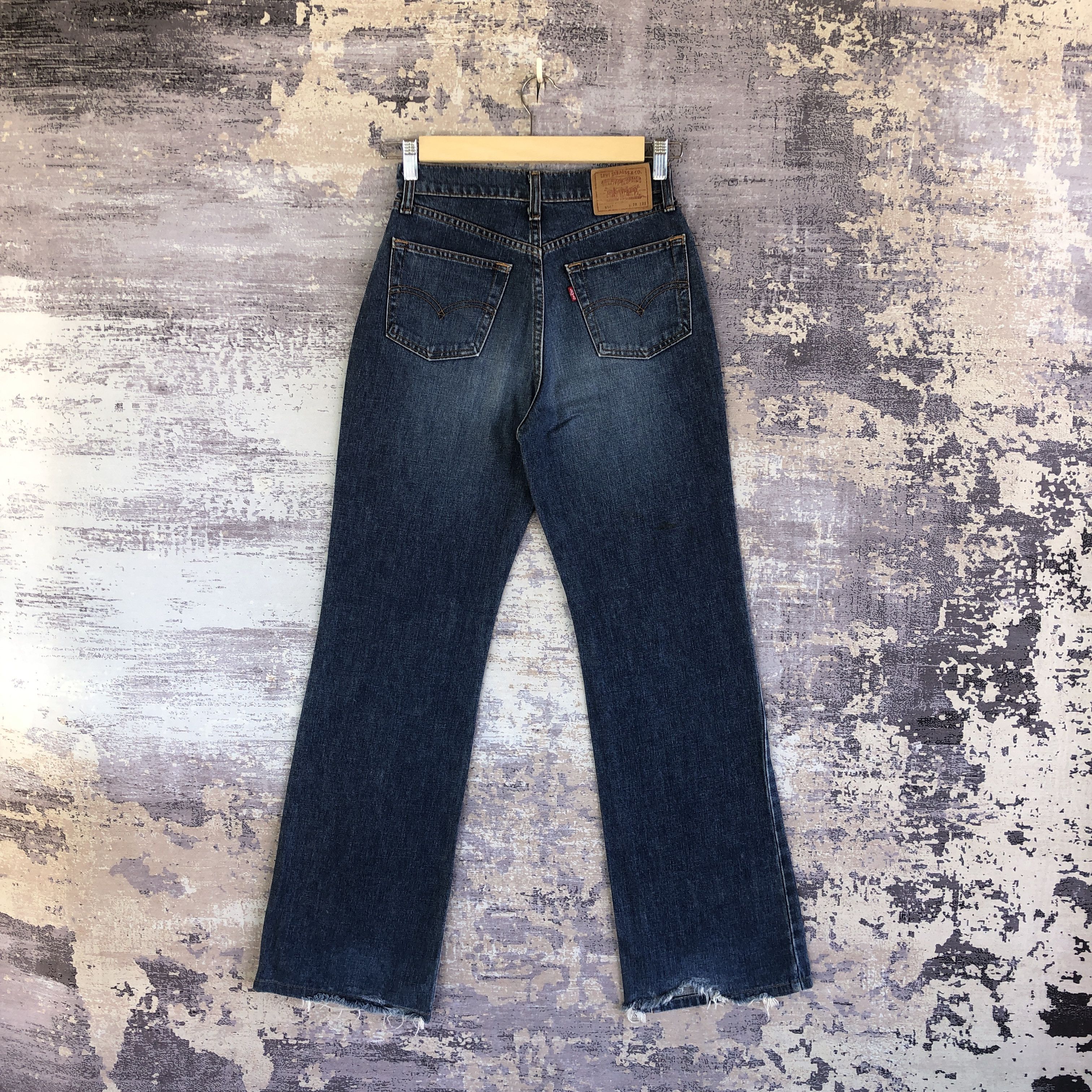If Six Was Nine Vintage Levis 557 Flare Jeans Levi's Wide Leg Bootcut Denim Size 26" / US 2 / IT 38 - 2 Thumbnail