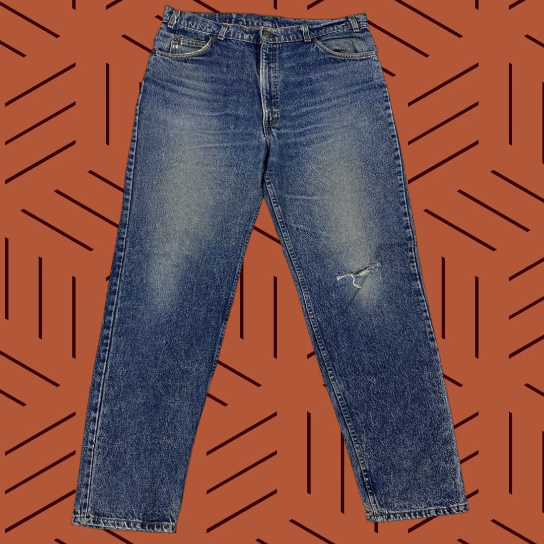 Levi's Vintage Levi's 550 Jeans Men Dark Wash Denim 38x32 USA Made Faded Tapered Size US 38 / EU 54 - 1 Thumbnail