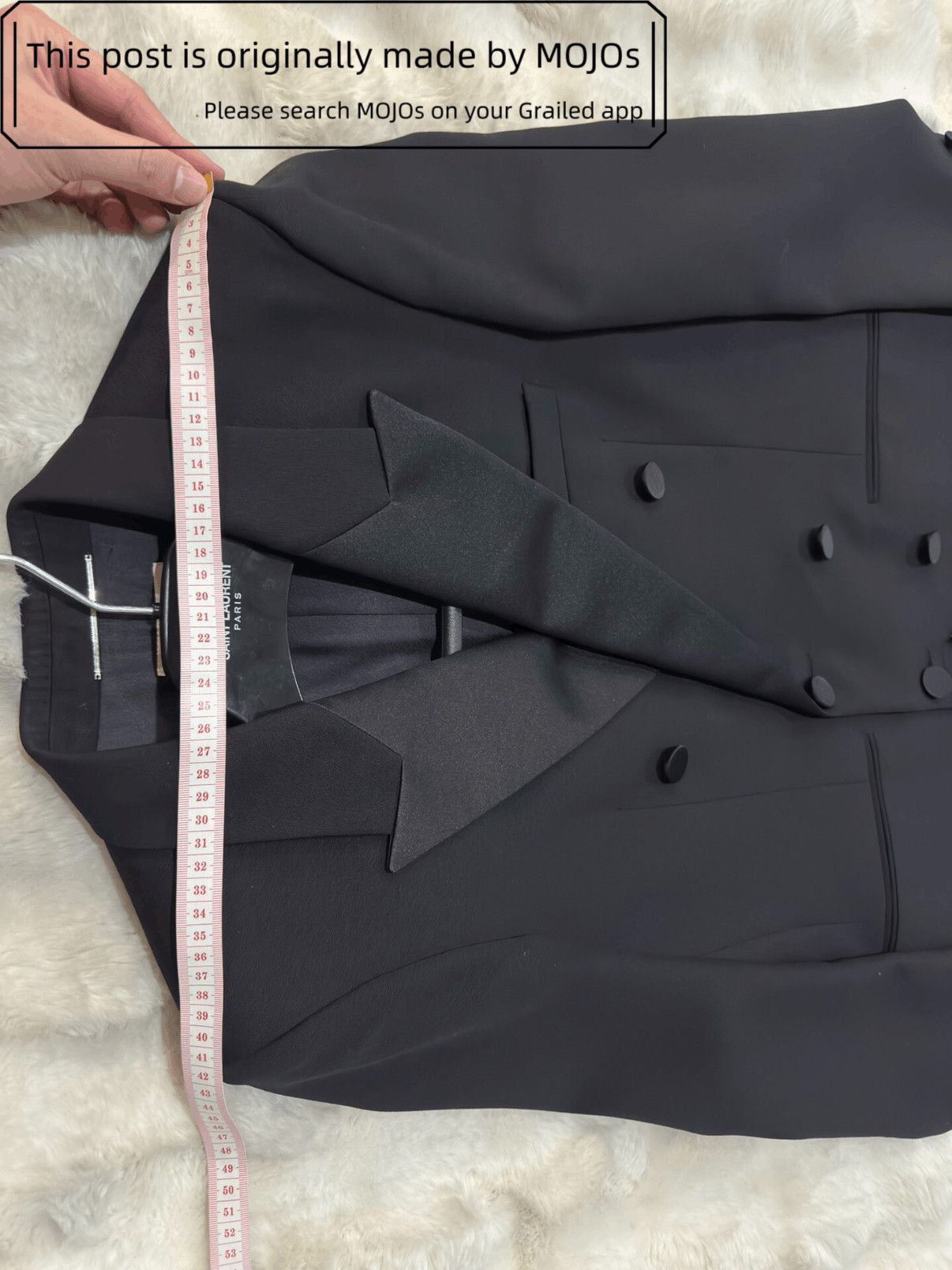 Saint Laurent Paris Sz 46 Saint Laurent Paris Smoking Blazer mojos66 Size US S / EU 44-46 / 1 - 7 Thumbnail