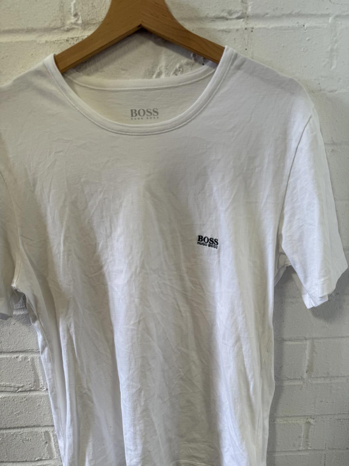 Hugo Boss BOSS White Logo T-Shirt Size US L / EU 52-54 / 3 - 4 Thumbnail