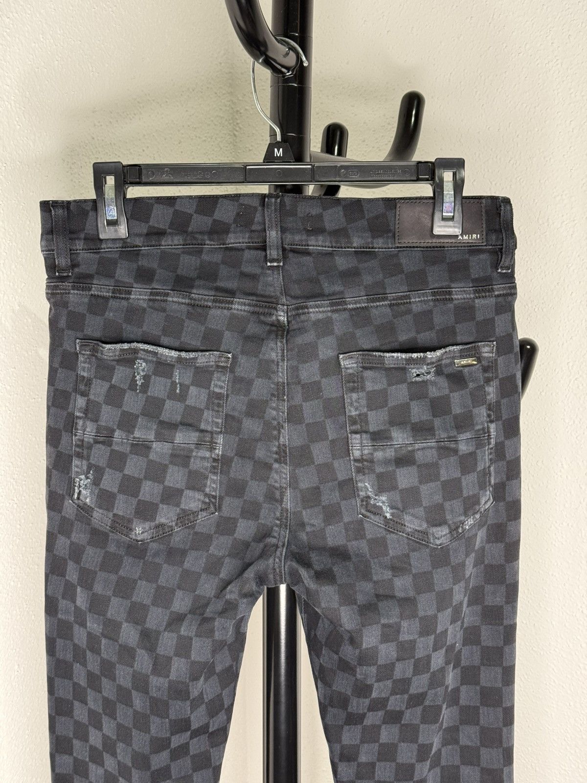 Amiri Amiri Thrasher Skinny-Fit Checkered Stretch-Denim Size US 32 / EU 48 - 6 Thumbnail