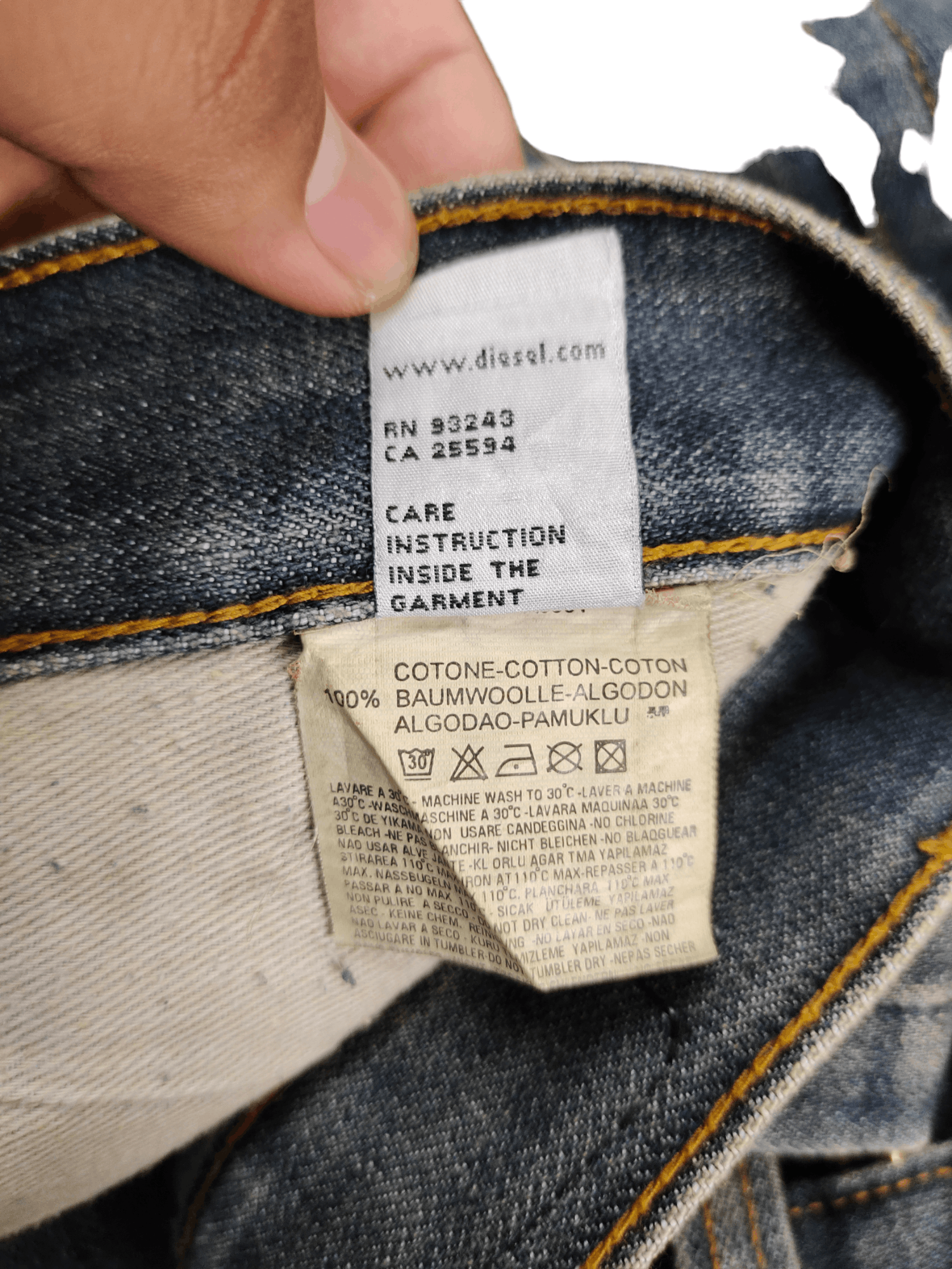 Diesel Vintage Y2k Diesel D Logo Embroidered Loose Denim Pants Size US 36 / EU 52 - 14 Thumbnail