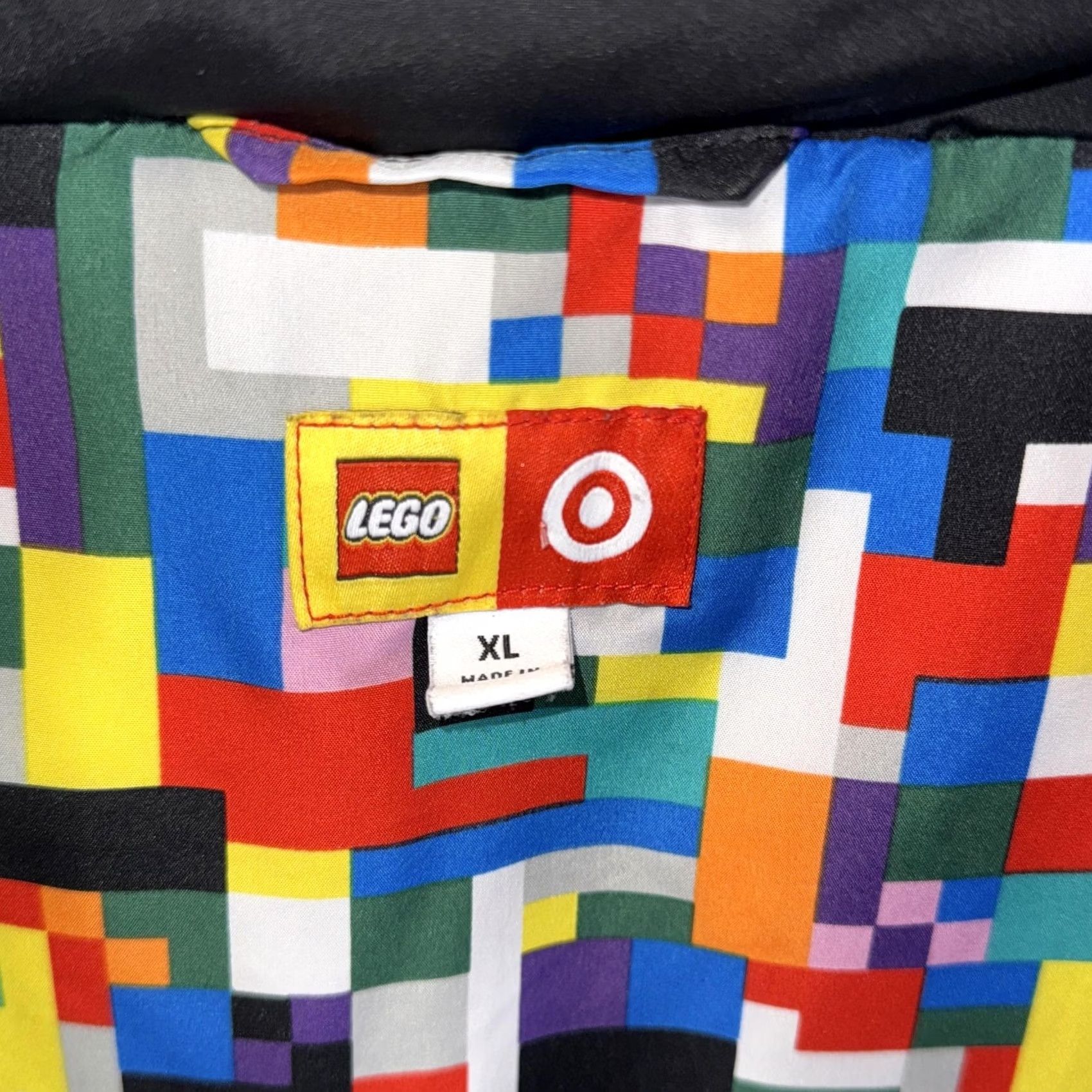 LEGO LEGO x Target Puffer Vest Mens XL Black Blue Purple Colorblock Zip Lined Warm Size US XL / EU 56 / 4 - 4 Thumbnail
