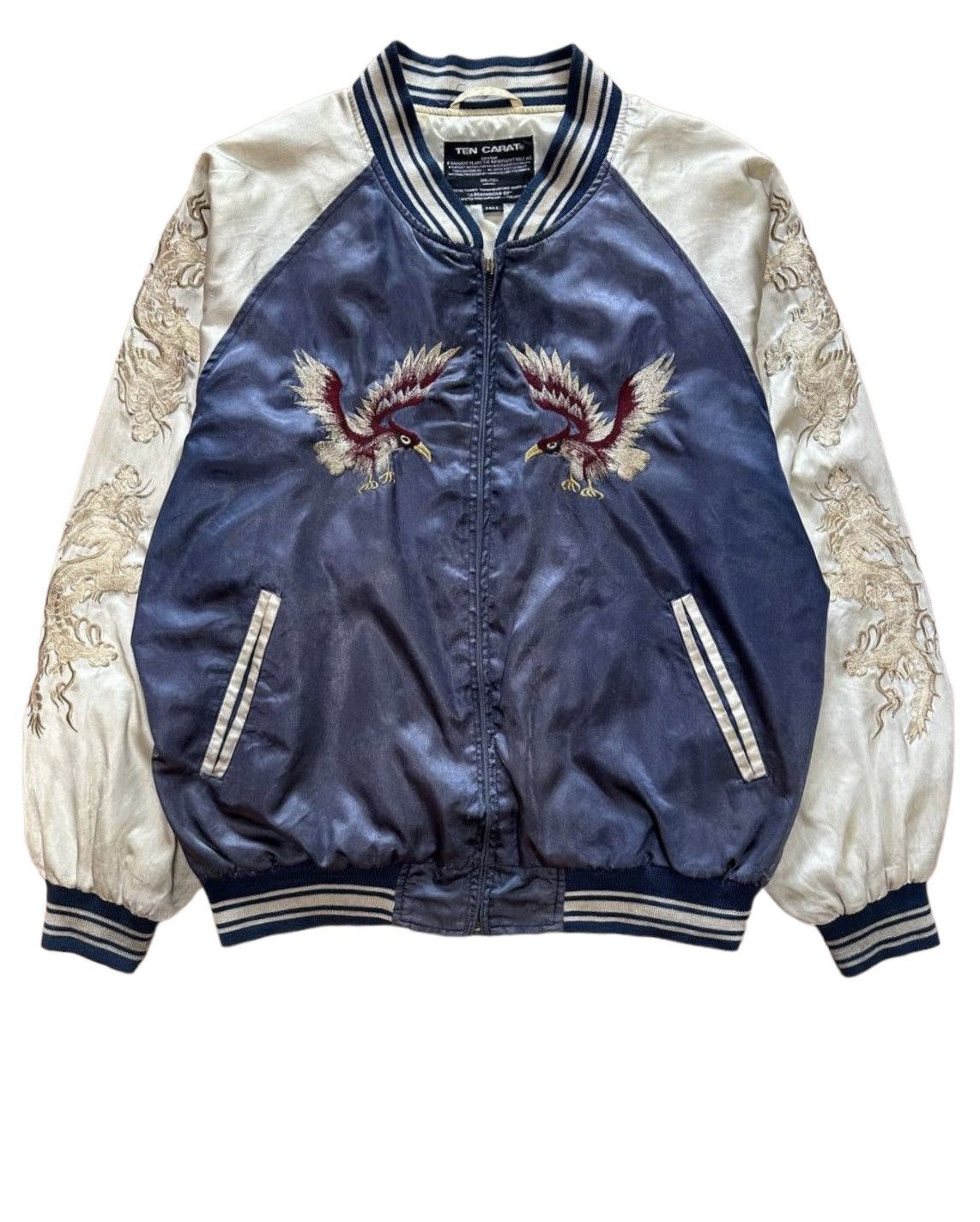 Japanese Brand × Vintage Vtg Ten Carat (West-Pac Tour) Embroidered Rayon Jacket Size US M / EU 48-50 / 2 - 3 Thumbnail