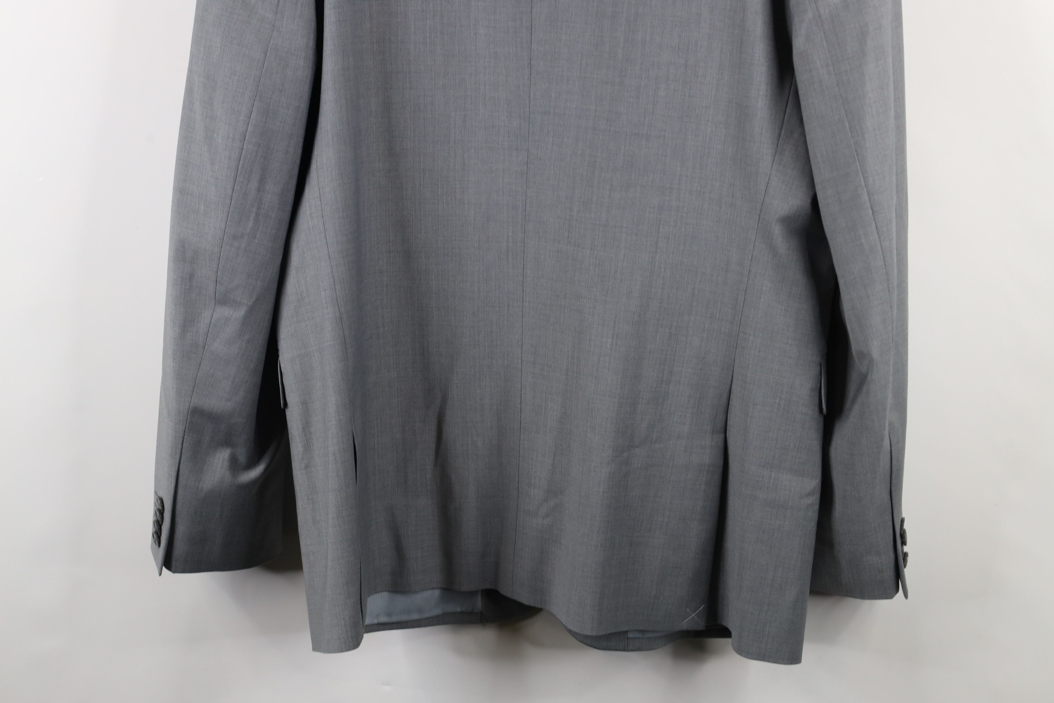 Express × Vintage Express Stretch+ Chambray 2 Button Suit Coat Jacket Gray Size US XXL / EU 58 / 5 - 15 Thumbnail