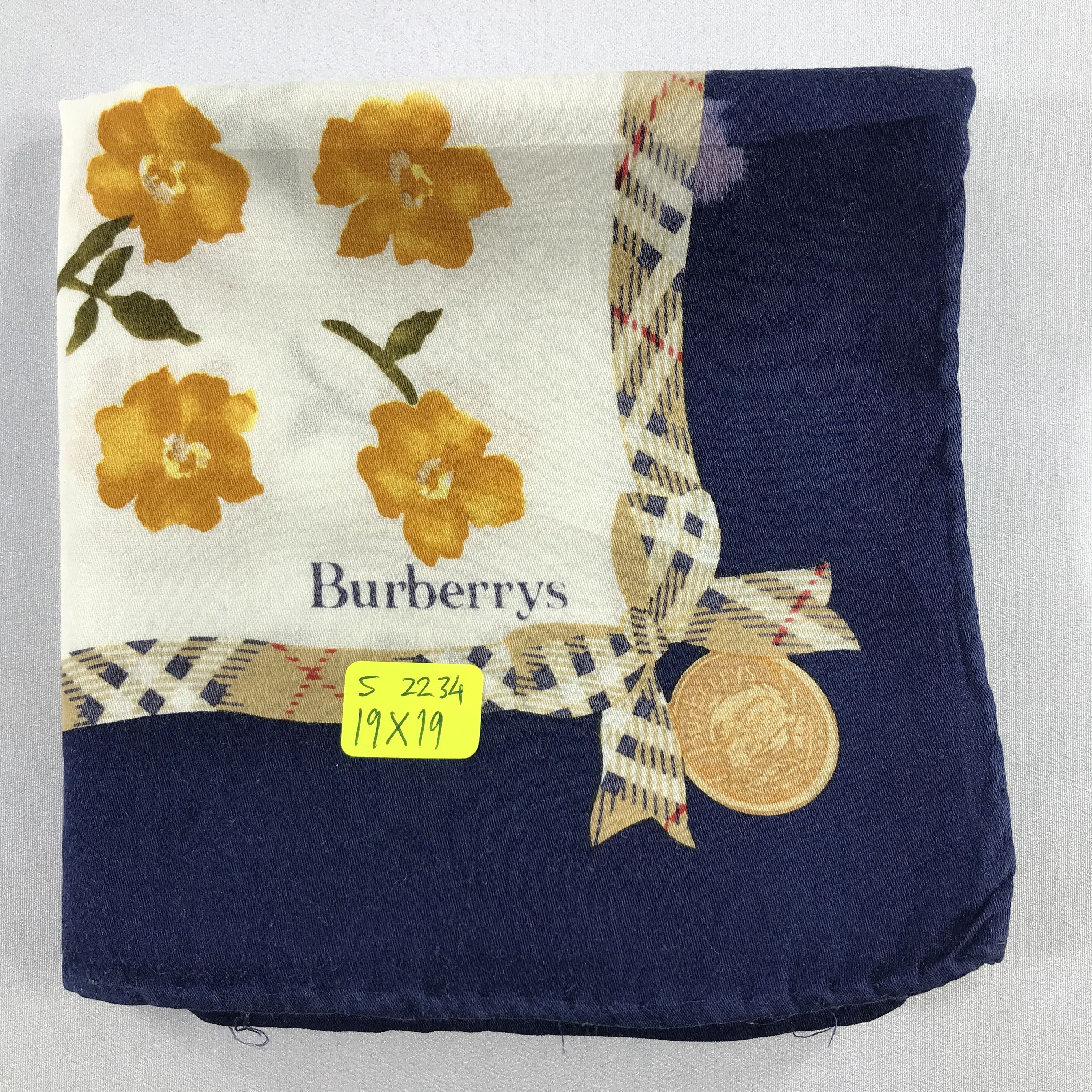 Burberry × Vintage Burberry Bandana / Handkerchief / Neckerchief - S2234 Size ONE SIZE - 5 Thumbnail