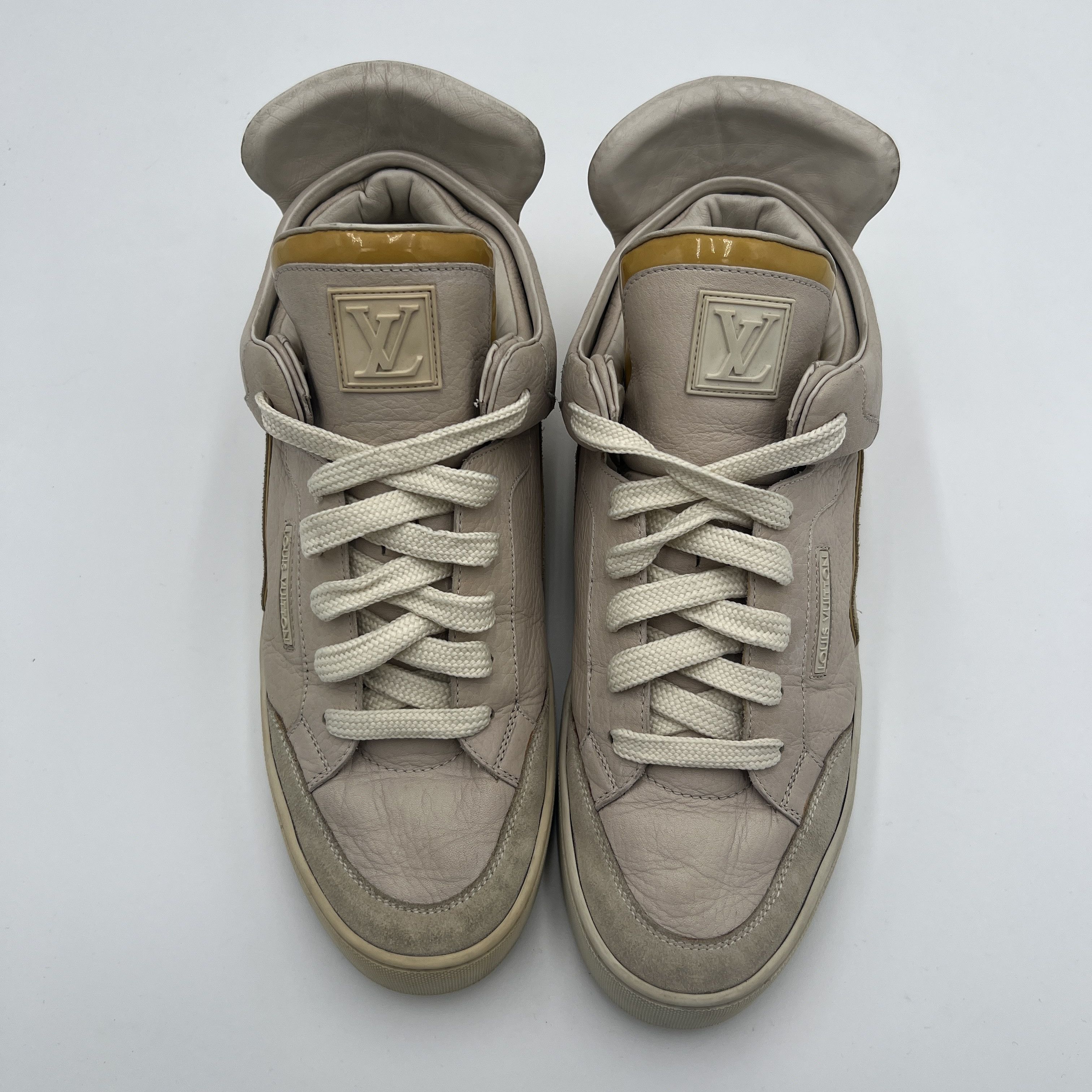 Kanye West × Louis Vuitton × Yeezy Louis Vuitton Don Kanye West Cream Low Top LV Sneakers Size US 8 / EU 41 - 4 Thumbnail