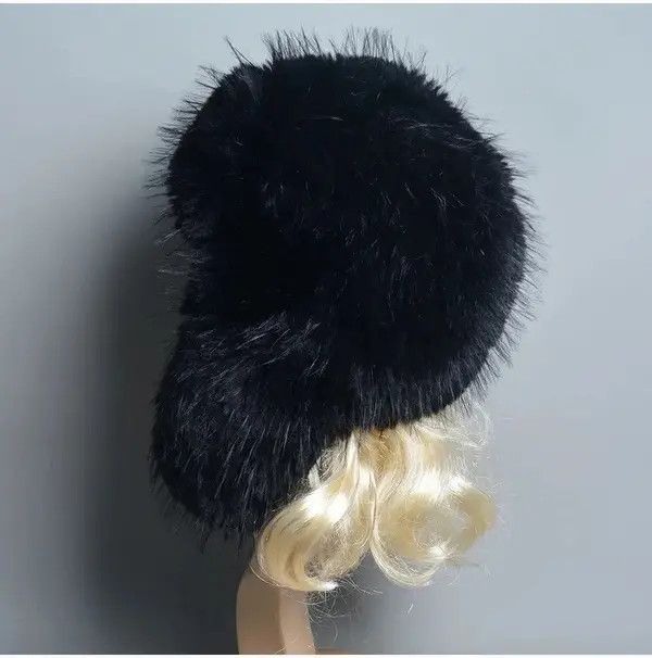 Japanese Brand Hoshikawa x eko Black Faux Fur Hat Size ONE SIZE - 7 Thumbnail