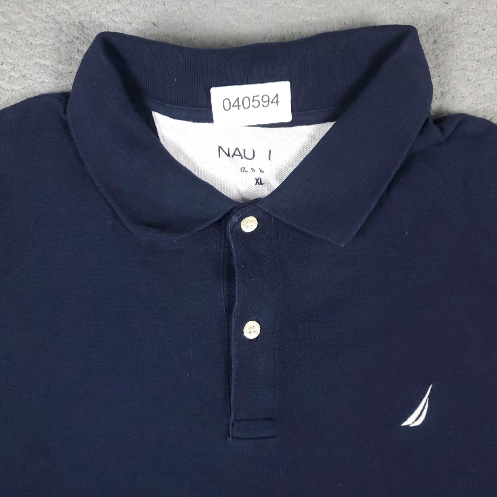 Nautica Nautica Polo Shirt Adult XL Blue Solid Short Sleeve Classic Mens Size US XL / EU 56 / 4 - 2 Thumbnail