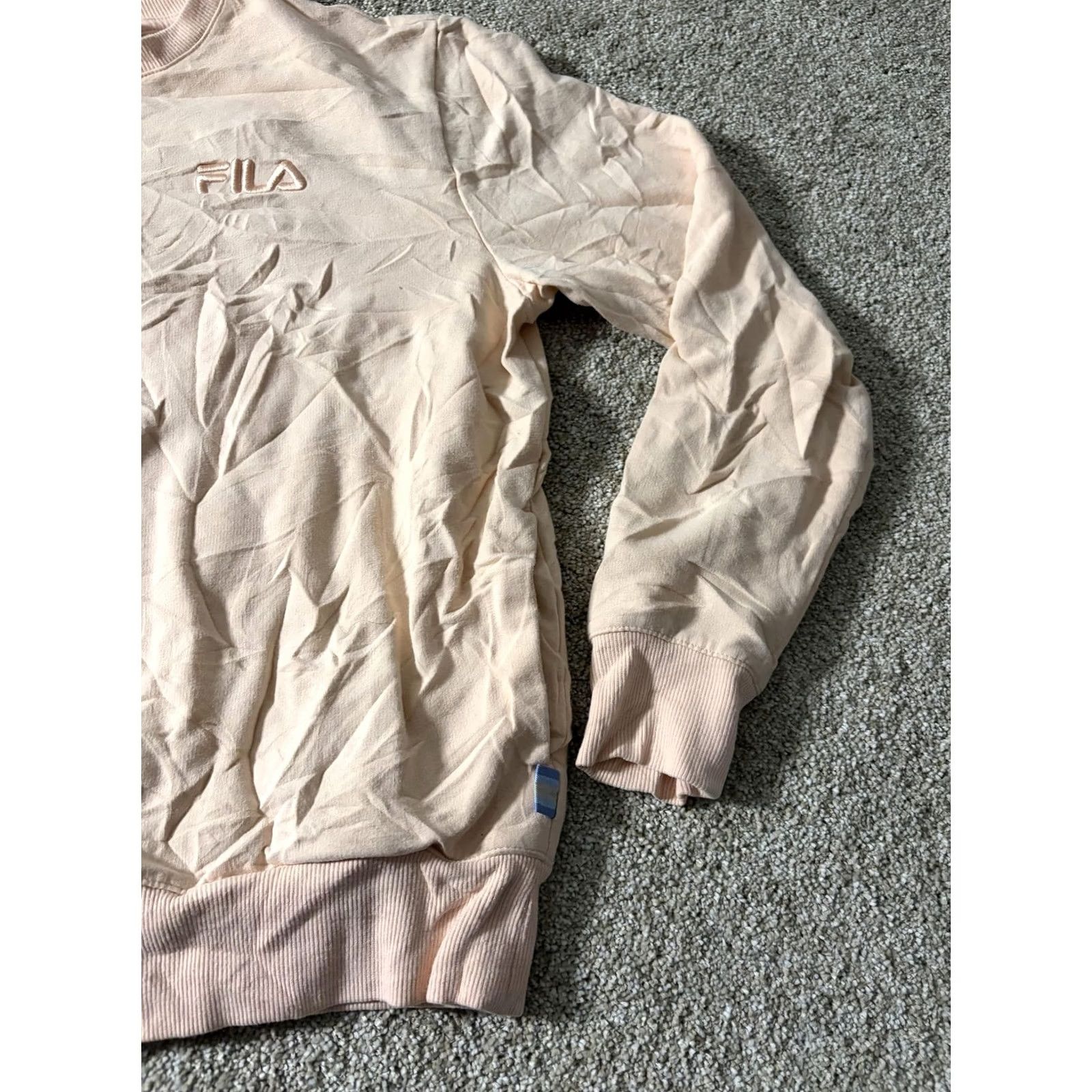 Fila FILA Sweatshirt Womens S Pink Crewneck Pullover Embroidered Logo Athletic Size S / US 4 / IT 40 - 4 Thumbnail