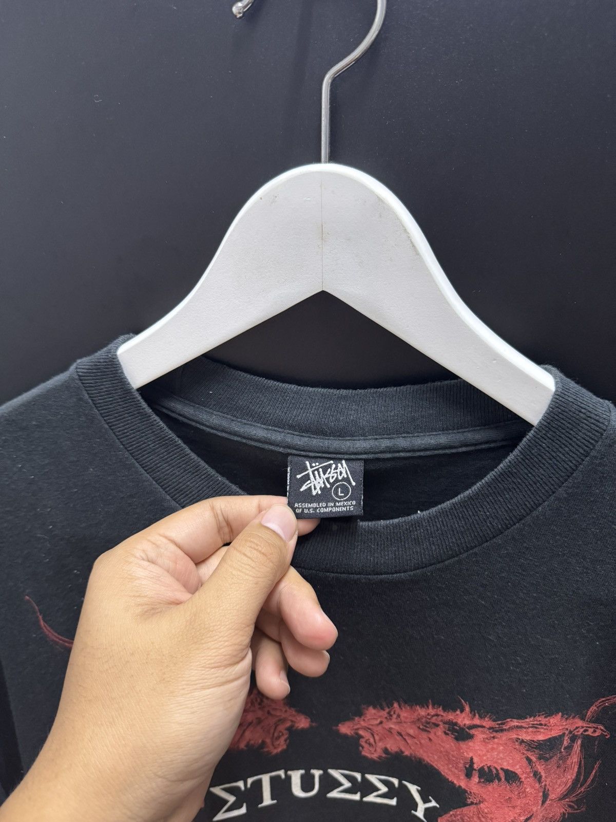 Stussy × Vintage Vintage y2k Stussy Rat Russia Font Very Rare Size US L / EU 52-54 / 3 - 4 Thumbnail