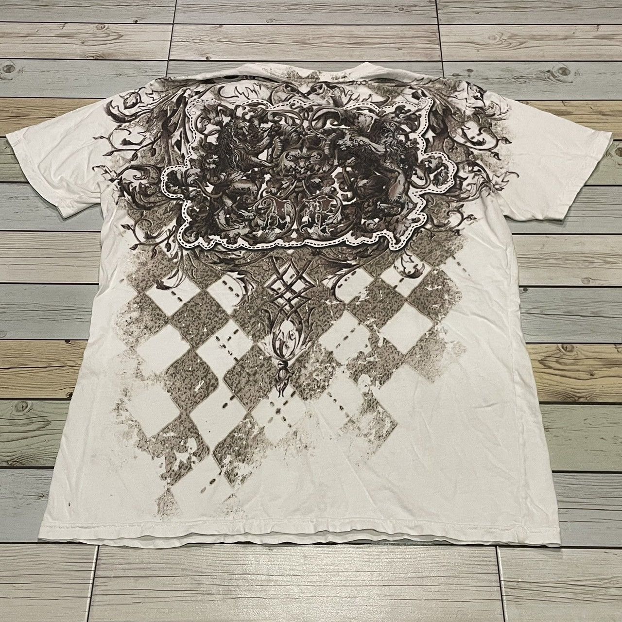 Affliction × Ed Hardy Rare Wings Cross Tee Y2K Affliction Style Size US L / EU 52-54 / 3 - 3 Thumbnail