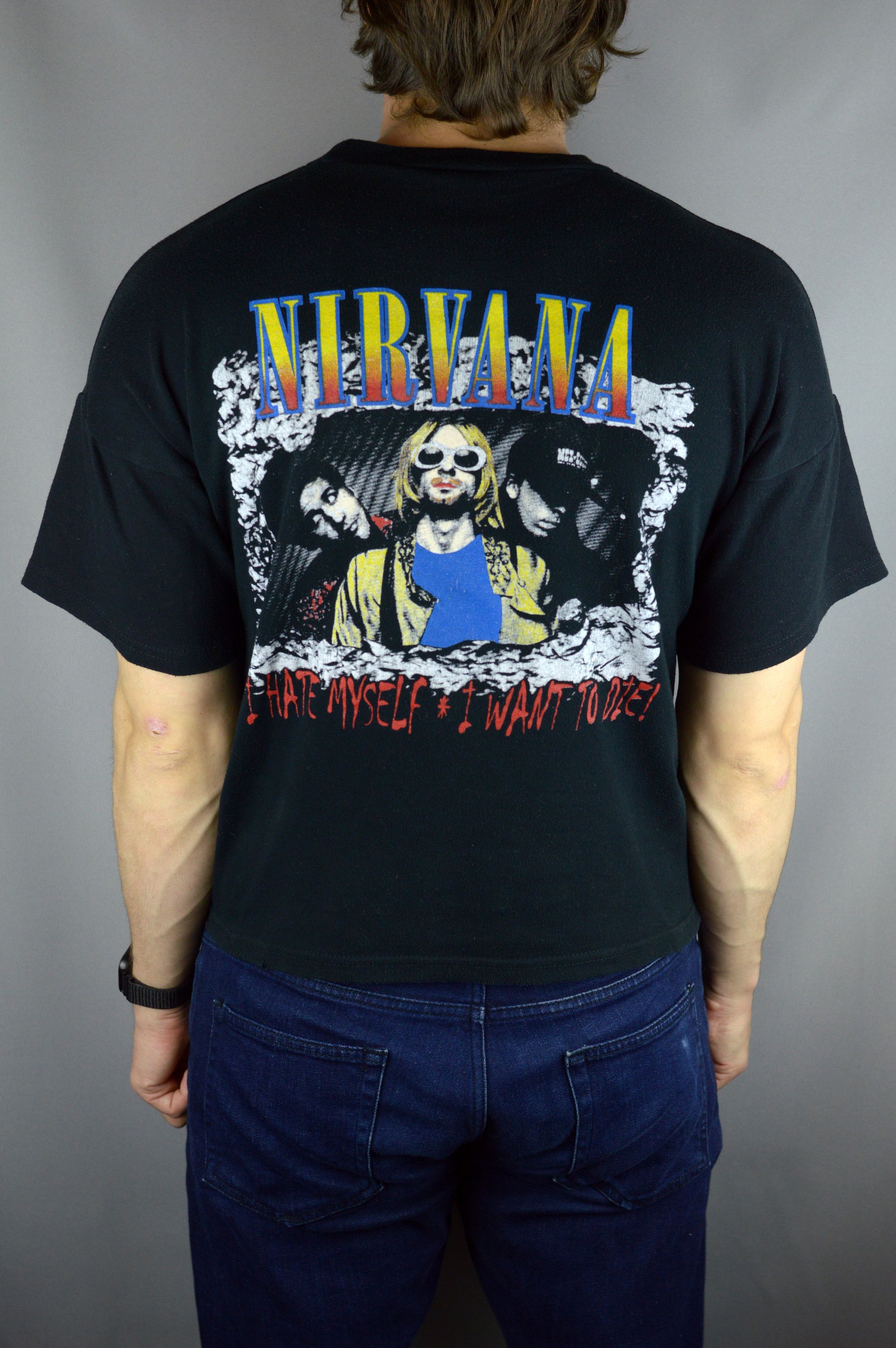 Vintage Vintage Nirvana Kurt Cobain 90s t shirt Size US S / EU 44-46 / 1 - 2 Thumbnail
