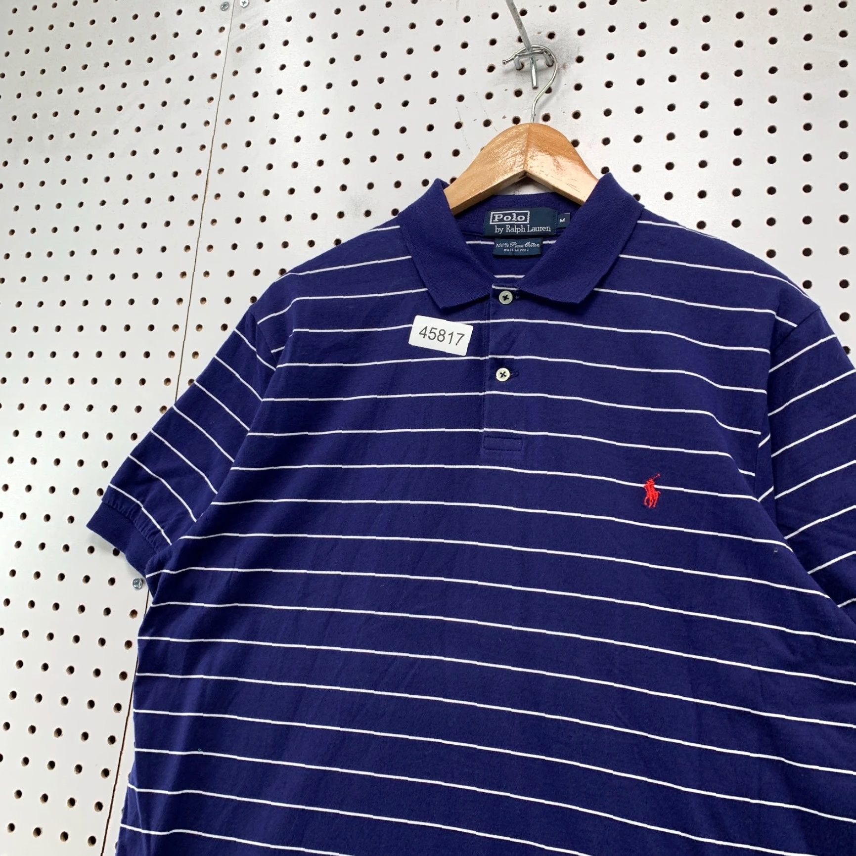 Polo Ralph Lauren Polo Ralph Lauren Shirt Men Medium Blue Stripe 100% Pima Cotton Lightweight Lightweight All Seasons Classic Polo Shirt Mens Blue Stripe 100% cotton Size US M / EU 48-50 / 2 - 3 Thumbnail