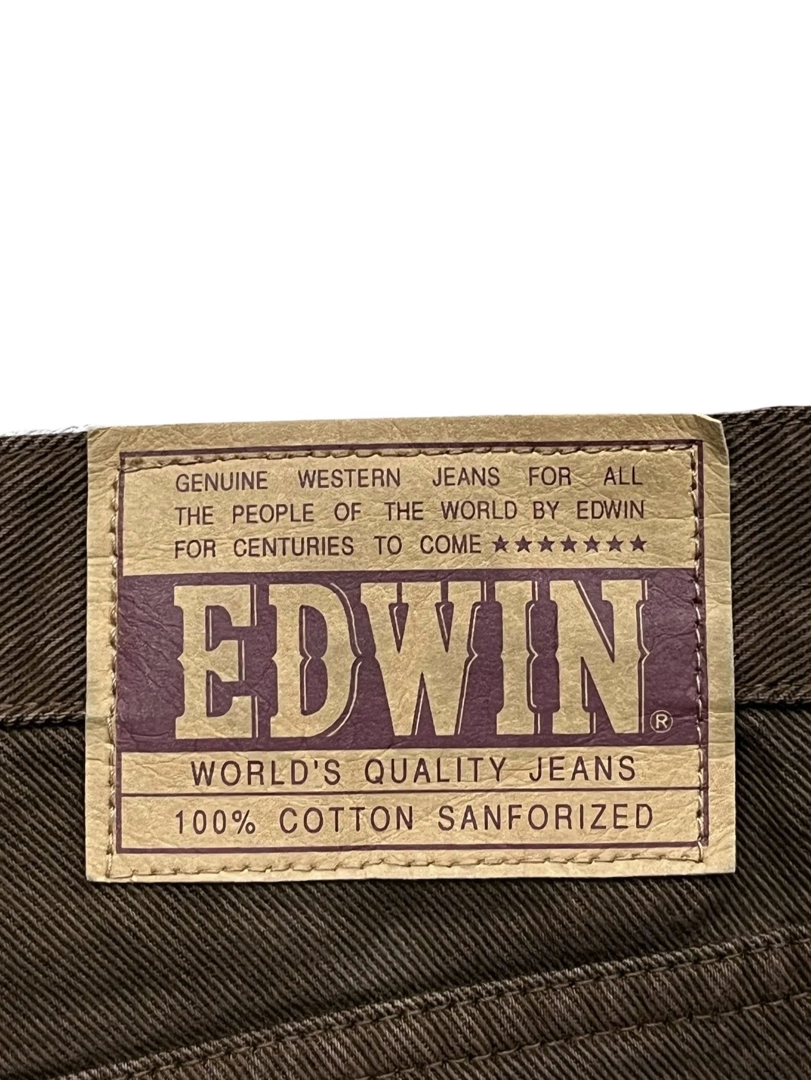 Edwin × If Six Was Nine × Le Grande Bleu (L.G.B.) 🔥VERY RARE🔥Vintage EDWIN Ultra FLARE Rusty Brown Denim 💥 Size US 31 - 7 Thumbnail