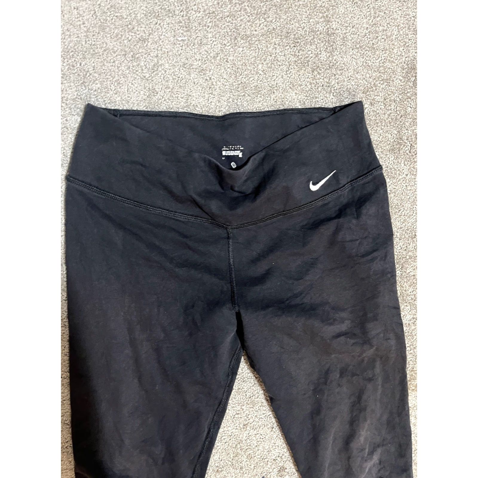 Nike Nike Leggings Capri Nike Women Black Medium M | Dri-FIT Yoga Activewear Women’s 552141-010 Size ONE SIZE - 2 Thumbnail