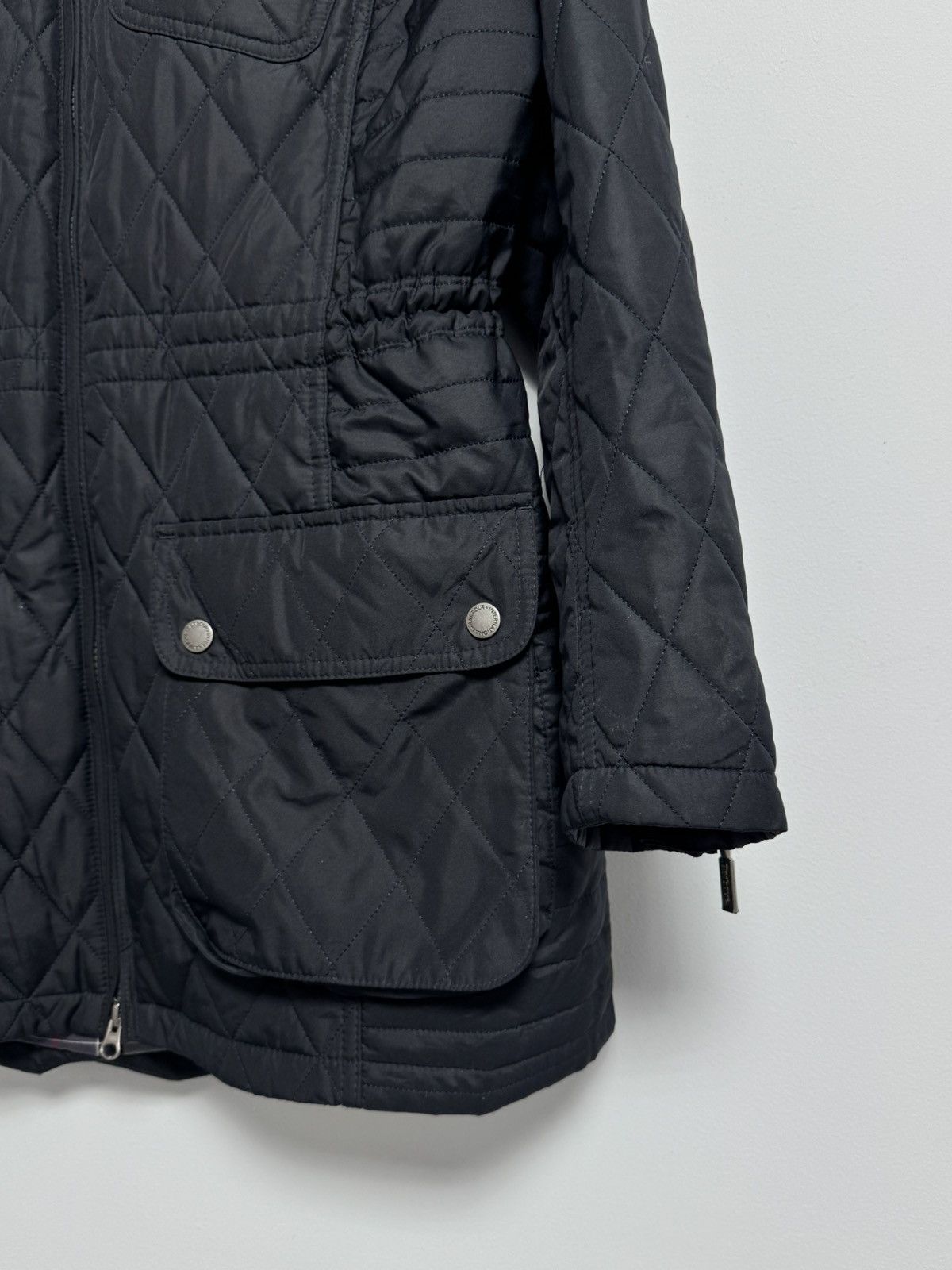 Barbour Barbour B.INTL Quilt Long Sleeve Jacket Hooded Fur Trim Wom Size L / US 10 / IT 46 - 4 Thumbnail