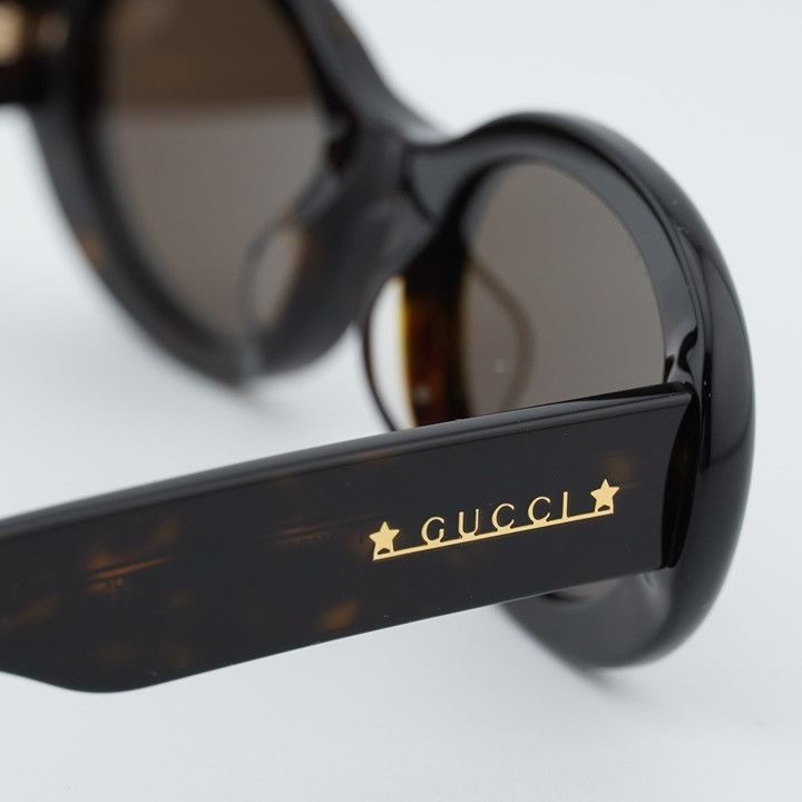 Gucci Gucci GG1587SA 002 Sunglasses Dark Havana Oval Frame, Brown Size ONE SIZE - 6 Thumbnail