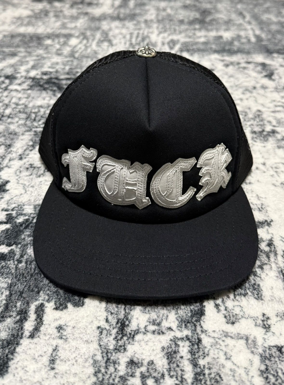 Chrome Hearts Chrome Hearts Fuck Leather Patch Trucker Hat Size ONE SIZE - 3 Thumbnail