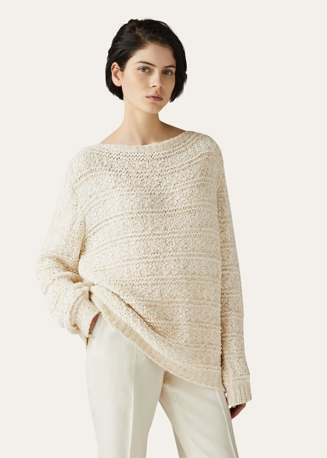 Loro Piana o1srvl11e0824 Arequipa Boatneck Sweater in Beige Size XXL / US 16-18 / IT 52-54 - 7 Thumbnail