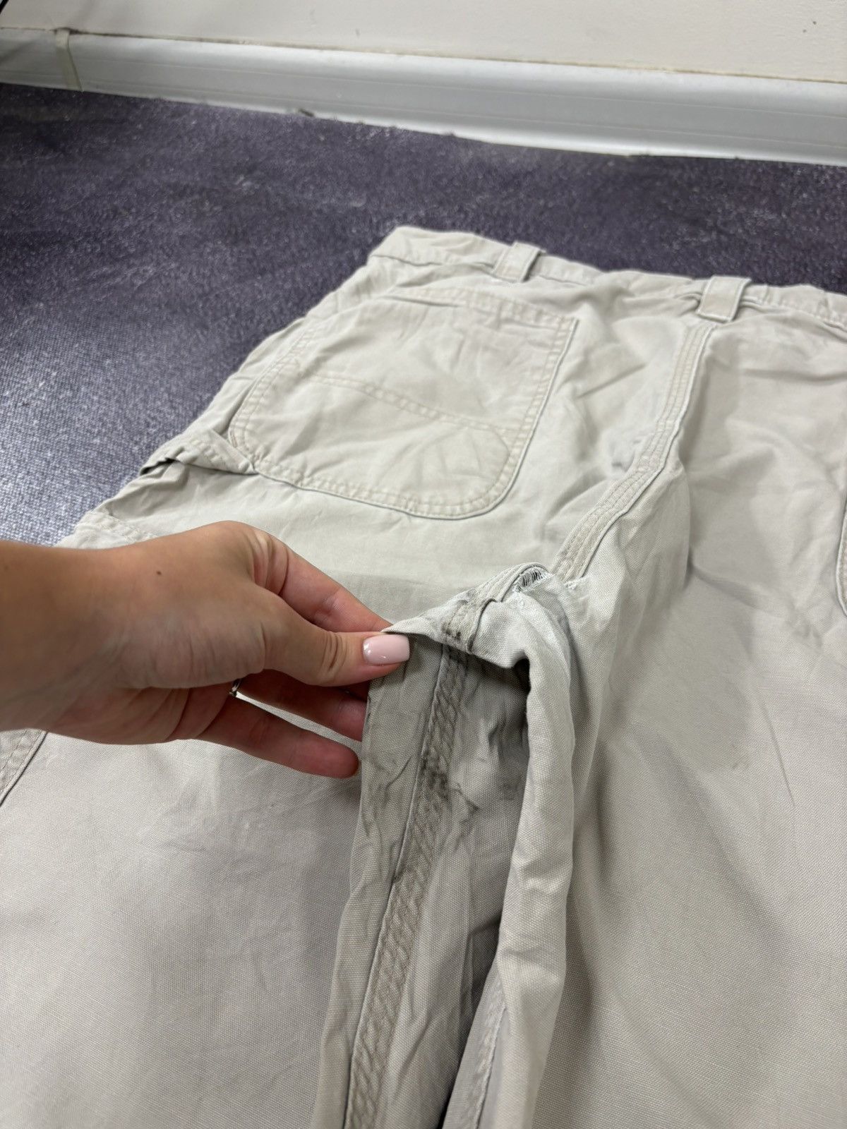 Carhartt Vintage Carhartt Original Dungaree Fit Beige Baggy Pants Size US 42 / EU 58 - 8 Thumbnail