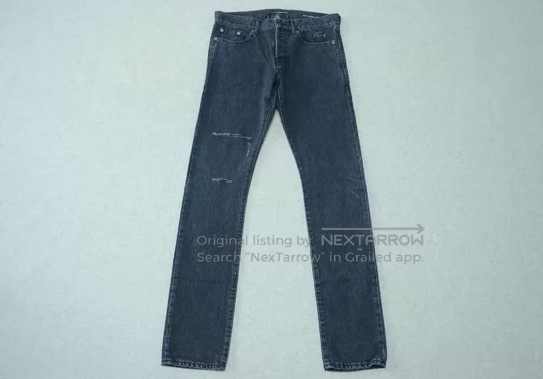 Saint Laurent Paris Saint Laurent Paris Black distressed denim pants i Size US 30 / EU 46 - 1 Thumbnail