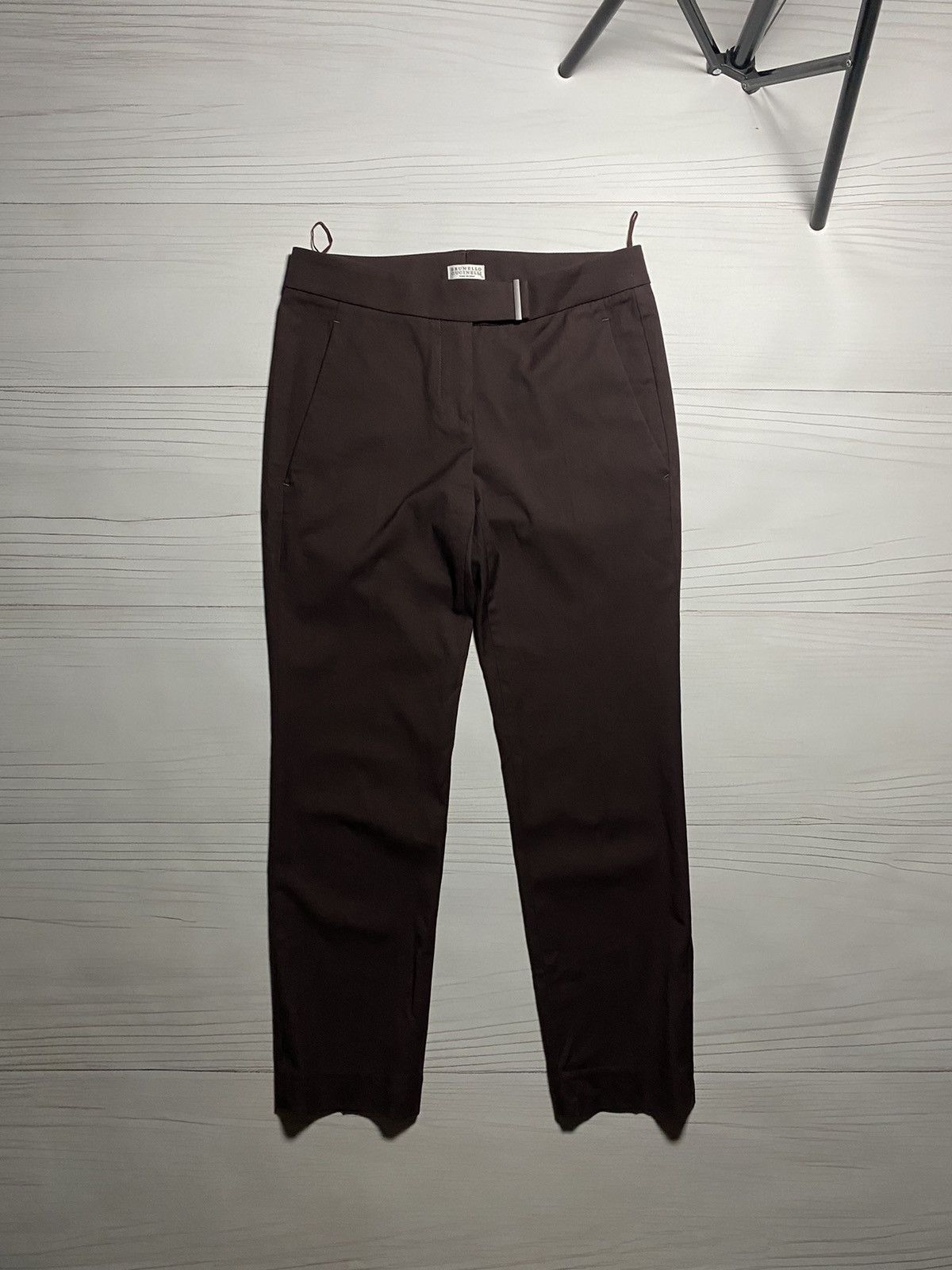 Brunello Cucinelli Brunello Cucinelli Designer brown y2k italy pants Size 26" / US 2 / IT 38 - 1 Thumbnail