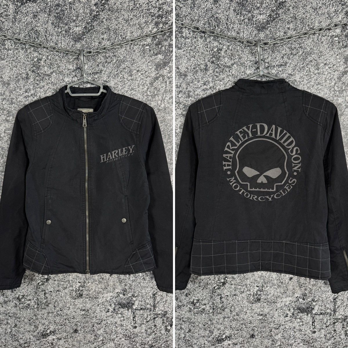 Harley Davidson Harley Davidson Skull Logo Riding Jacket Biker Moto Size S Size S / US 4 / IT 40 - 1 Thumbnail
