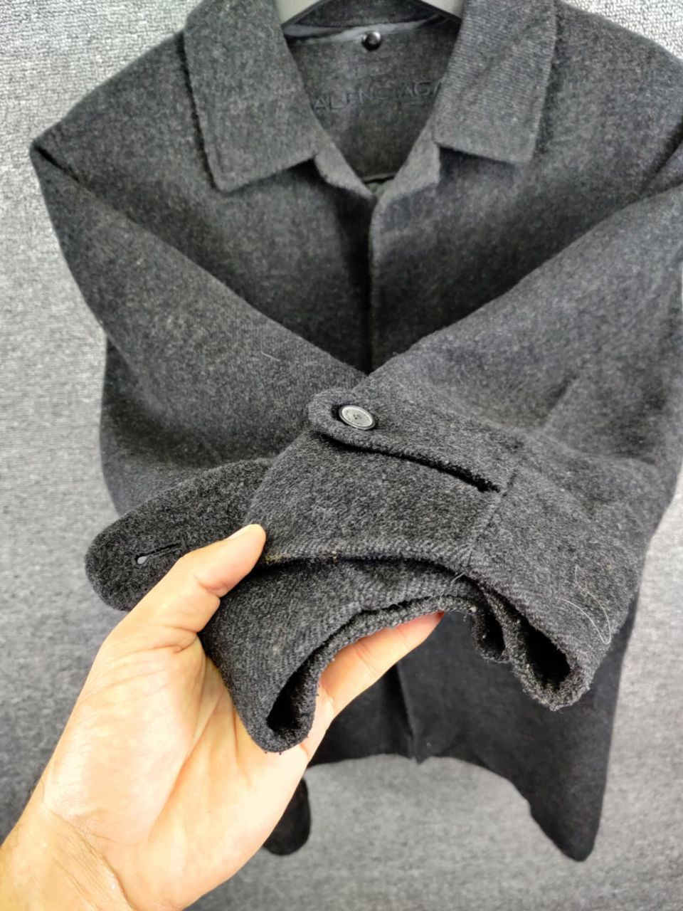 Balenciaga Balenciaga Paris Pour Homme Soft Wool Single Breasted Coat Size US L / EU 52-54 / 3 - 14 Thumbnail
