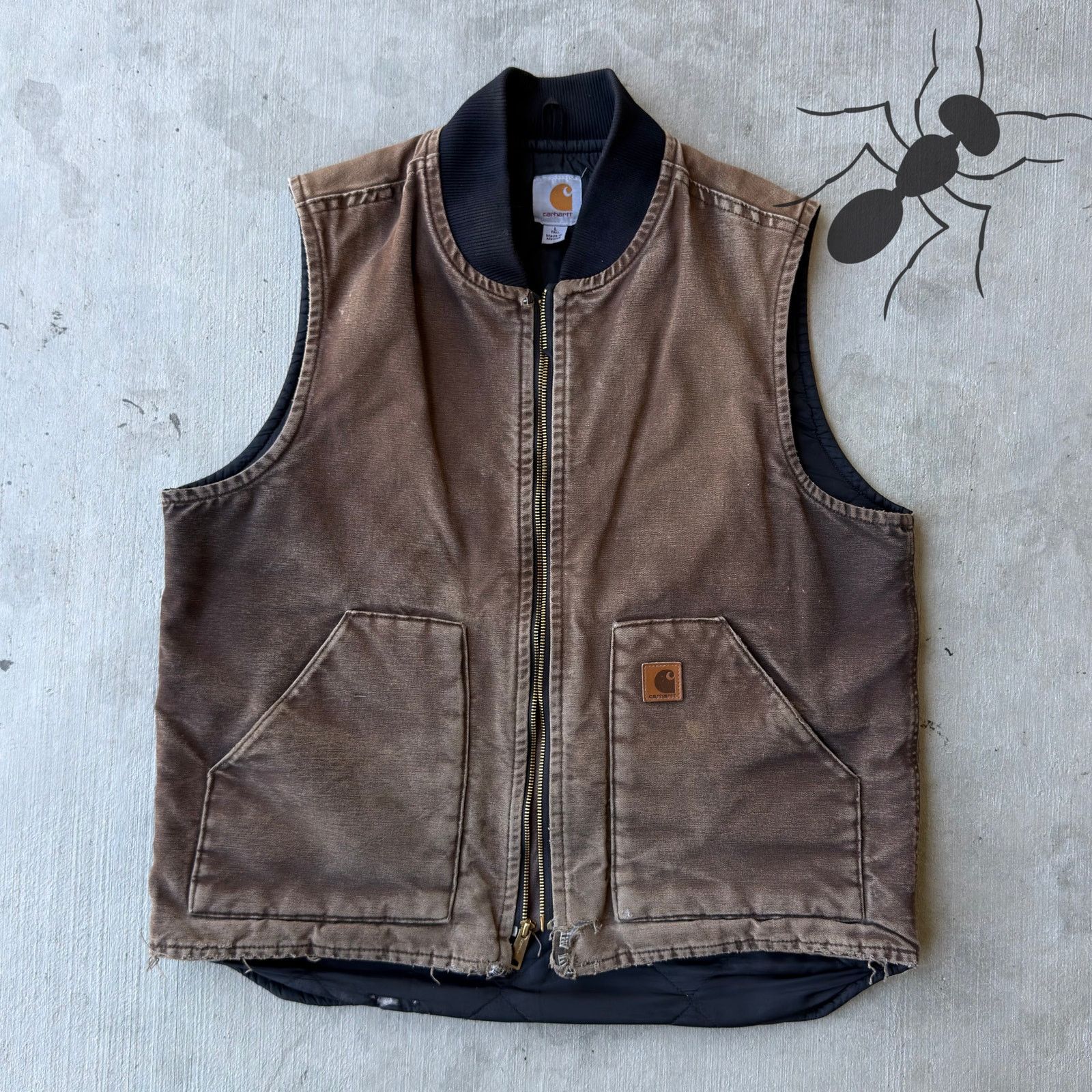 Carhartt V02 DKB brown work wear vest