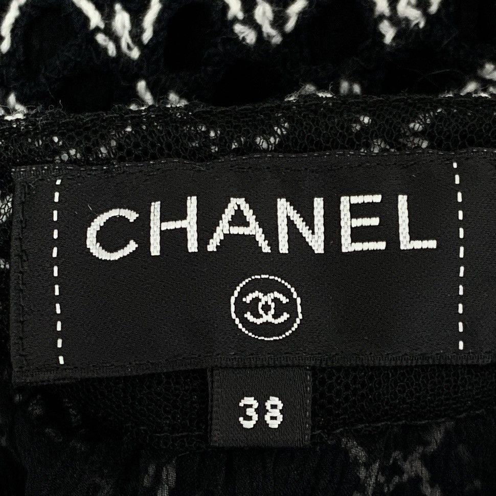 Chanel Chanel Black Hollow Woven Cotton Knit Tweed Pants K26WX Size 26" / US 2 / IT 38 - 6 Thumbnail