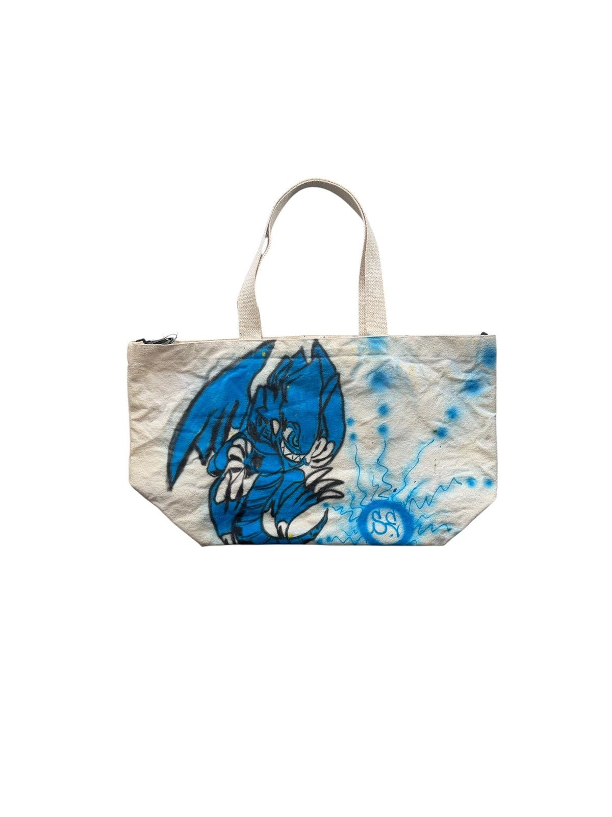 Other Airbrushed Blue Eyes-White Dragon Yu-Gi-Oh canvas tote bag Size ONE SIZE - 1 Thumbnail