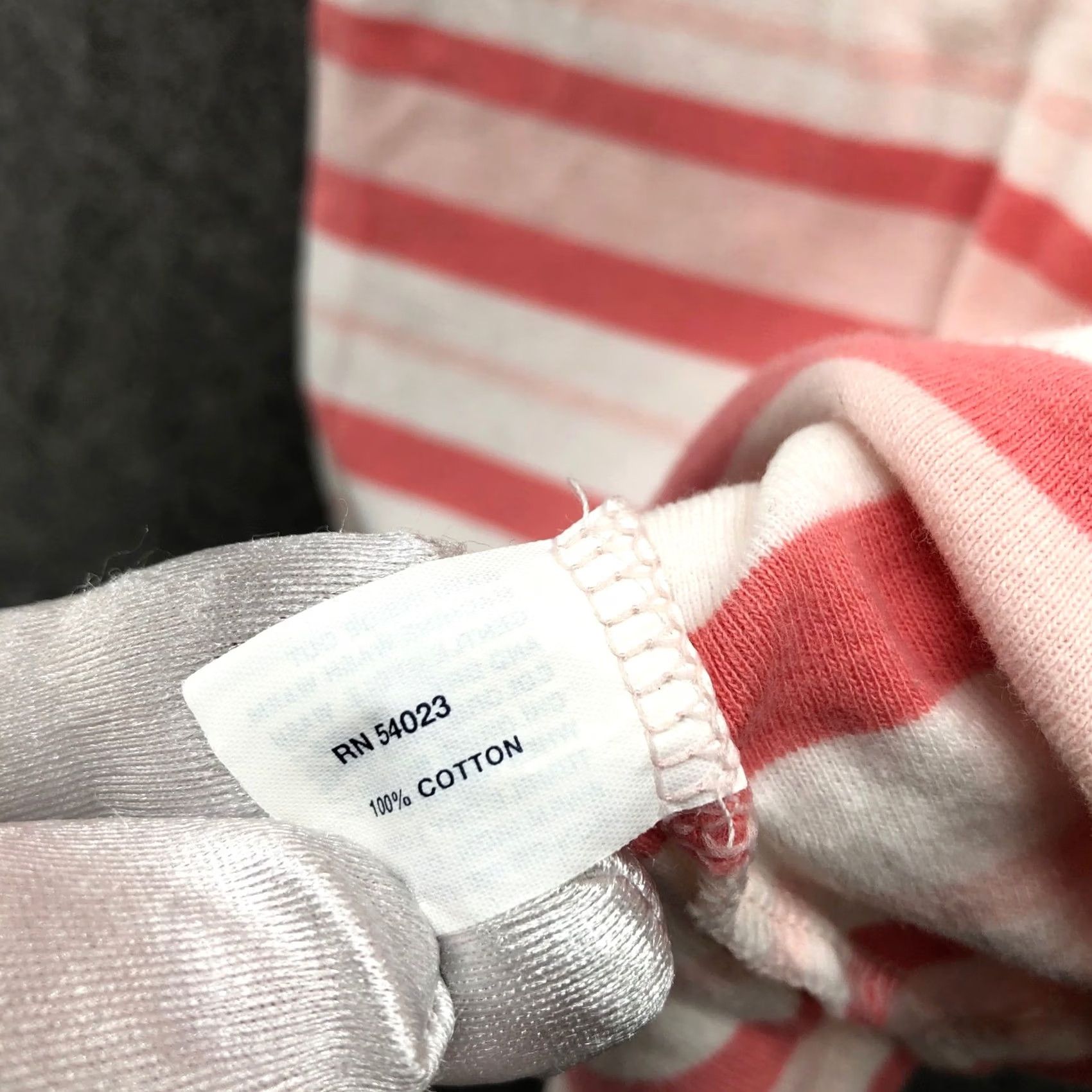 Gap Gap Favorite Tee T-Shirt Womens M Pink Striped Cotton Crew Neck Short Sleeve Size M / US 6-8 / IT 42-44 - 6 Thumbnail