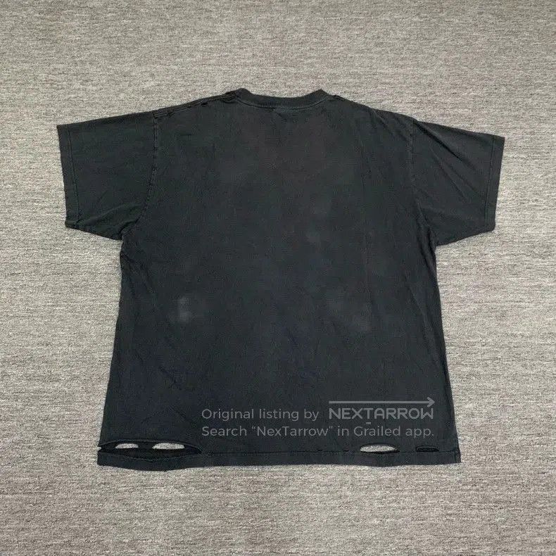 Balenciaga Balenciaga Black Distressed Earth Print Tee. Size US L / EU 52-54 / 3 - 2 Thumbnail